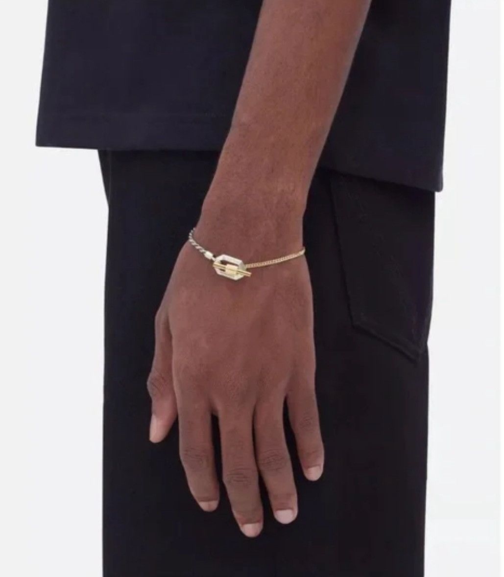 Bottega Veneta Gold & Silver Facet Chain Bracelet Size ONE SIZE - 2 Thumbnail