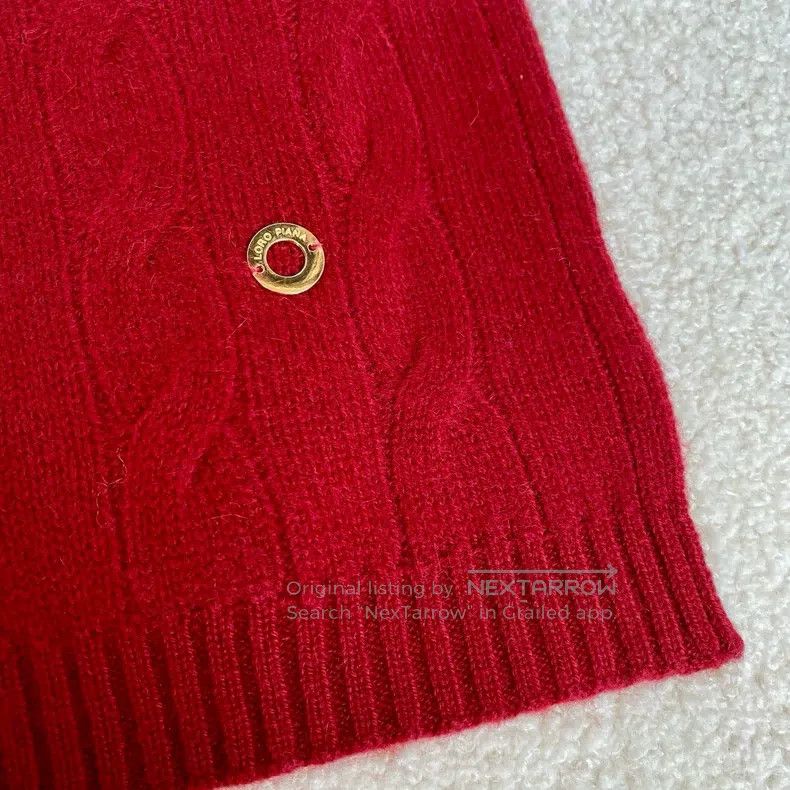 Loro Piana Loro Piana Cashmere Knitted Scarf, Bright Red Size ONE SIZE - 3 Thumbnail