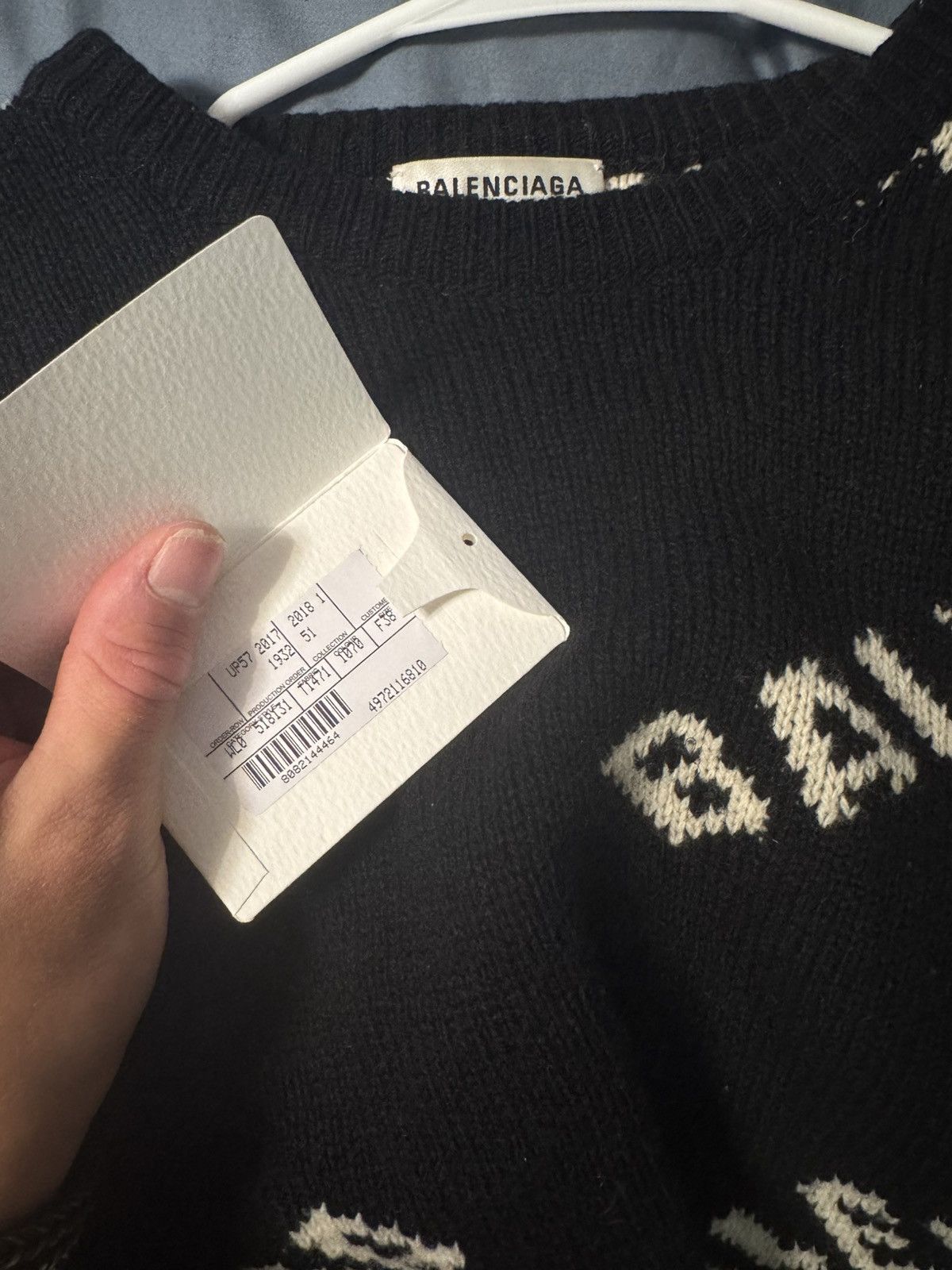 Balenciaga Balenciaga Logo Sweater Size US L / EU 52-54 / 3 - 3 Thumbnail
