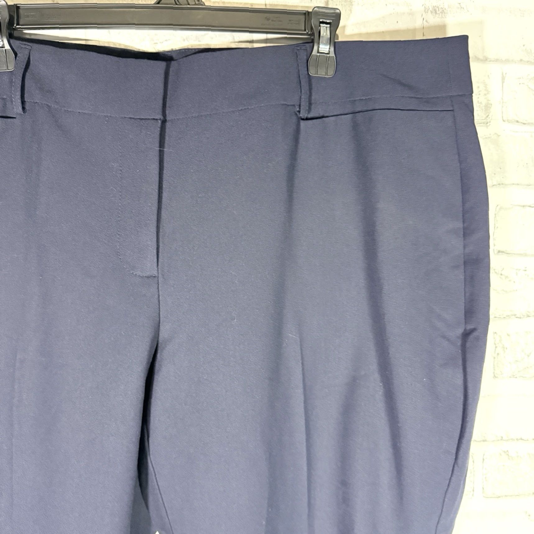 Vintage Lane Bryant Polyester Blend Dress Pants NWT The Perfect Drape Straight Mid Rise Womens 20 Denim Blue Casual Pants Size ONE SIZE - 2 Thumbnail