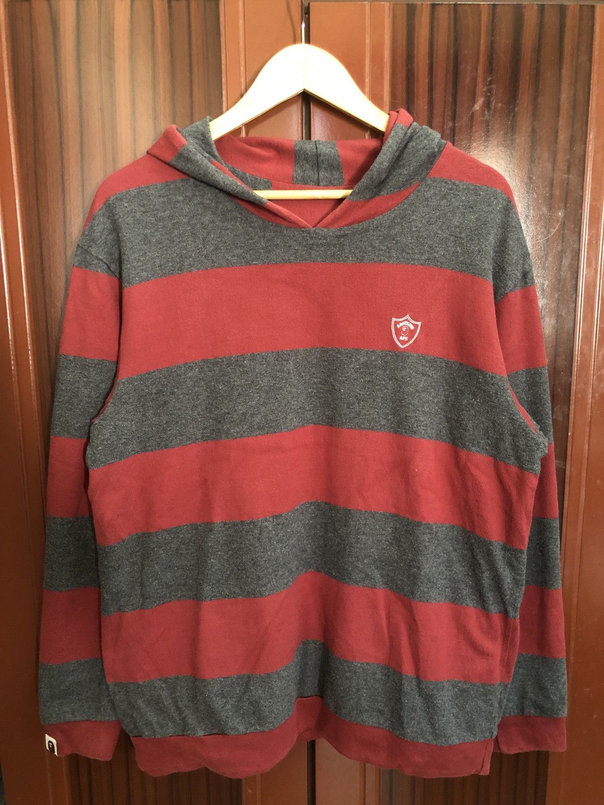 Bape RARE Reversible Bape Striped Pullover Hoodie Size US L / EU 52-54 / 3 - 1 Thumbnail