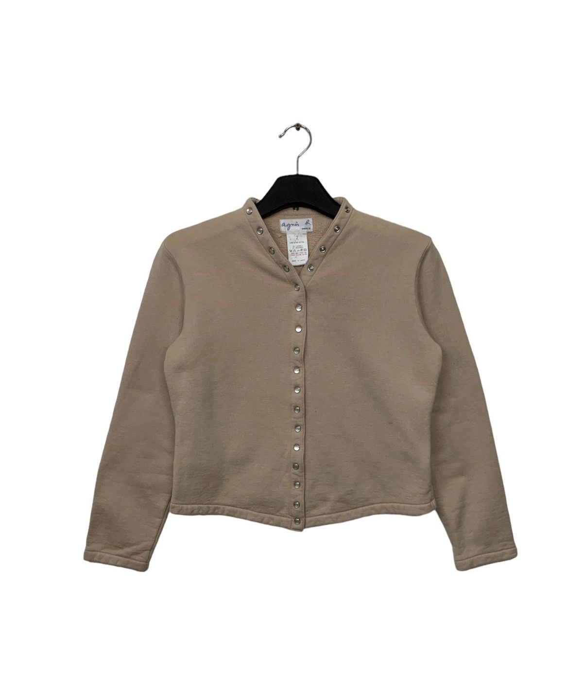 Agnes B Cardigan Sweater With Snaps VINTAGE AGNES FULL SNAP BUTTON