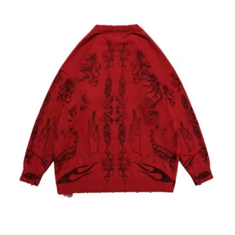 Japanese Brand × Vintage men's gothic-inspired print sweater Size US L / EU 52-54 / 3 - 2 Thumbnail