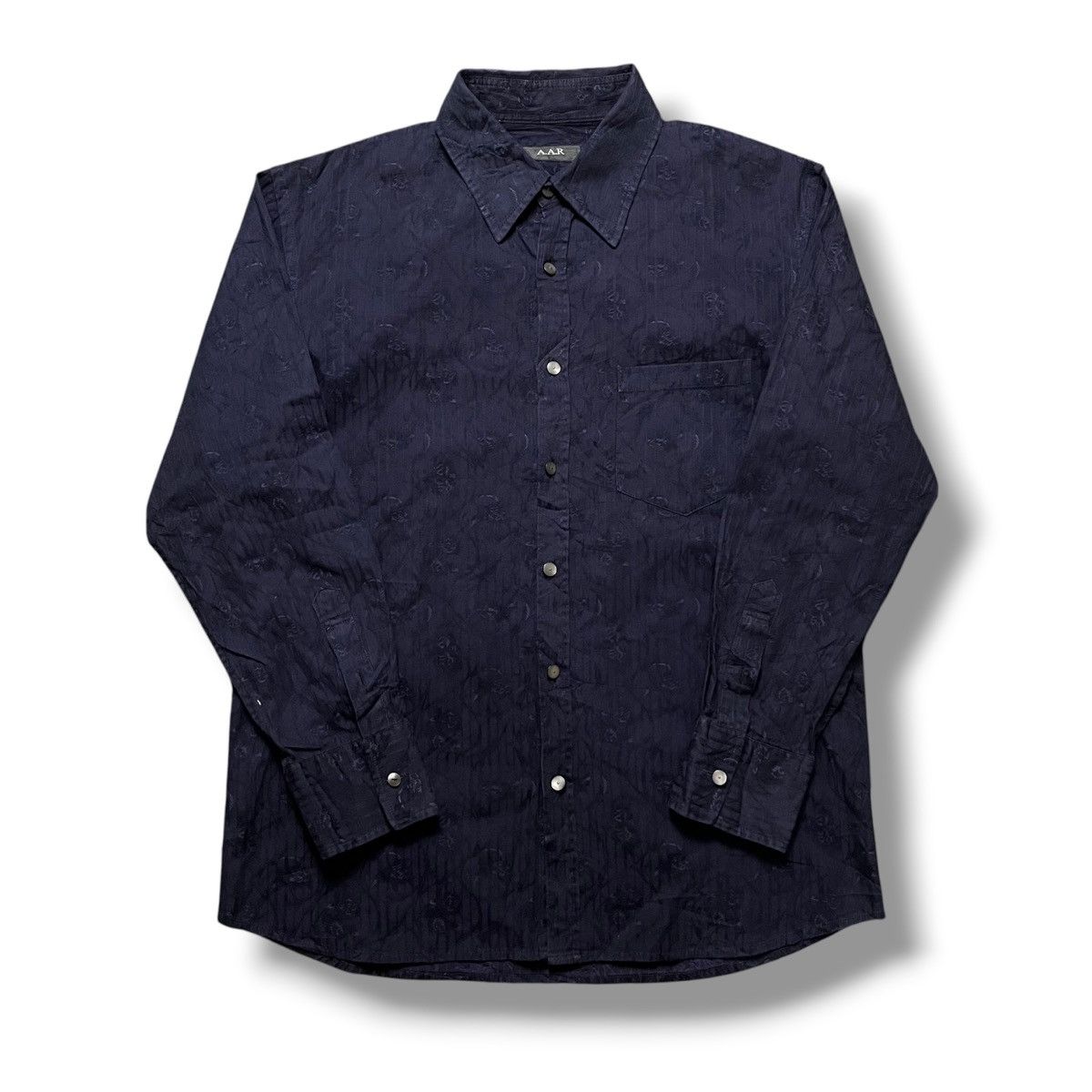 Yohji Yamamoto Vintage 90s🔥A.A.R Yohji Yamamoto textured button up shirt Size US M / EU 48-50 / 2 - 2 Thumbnail