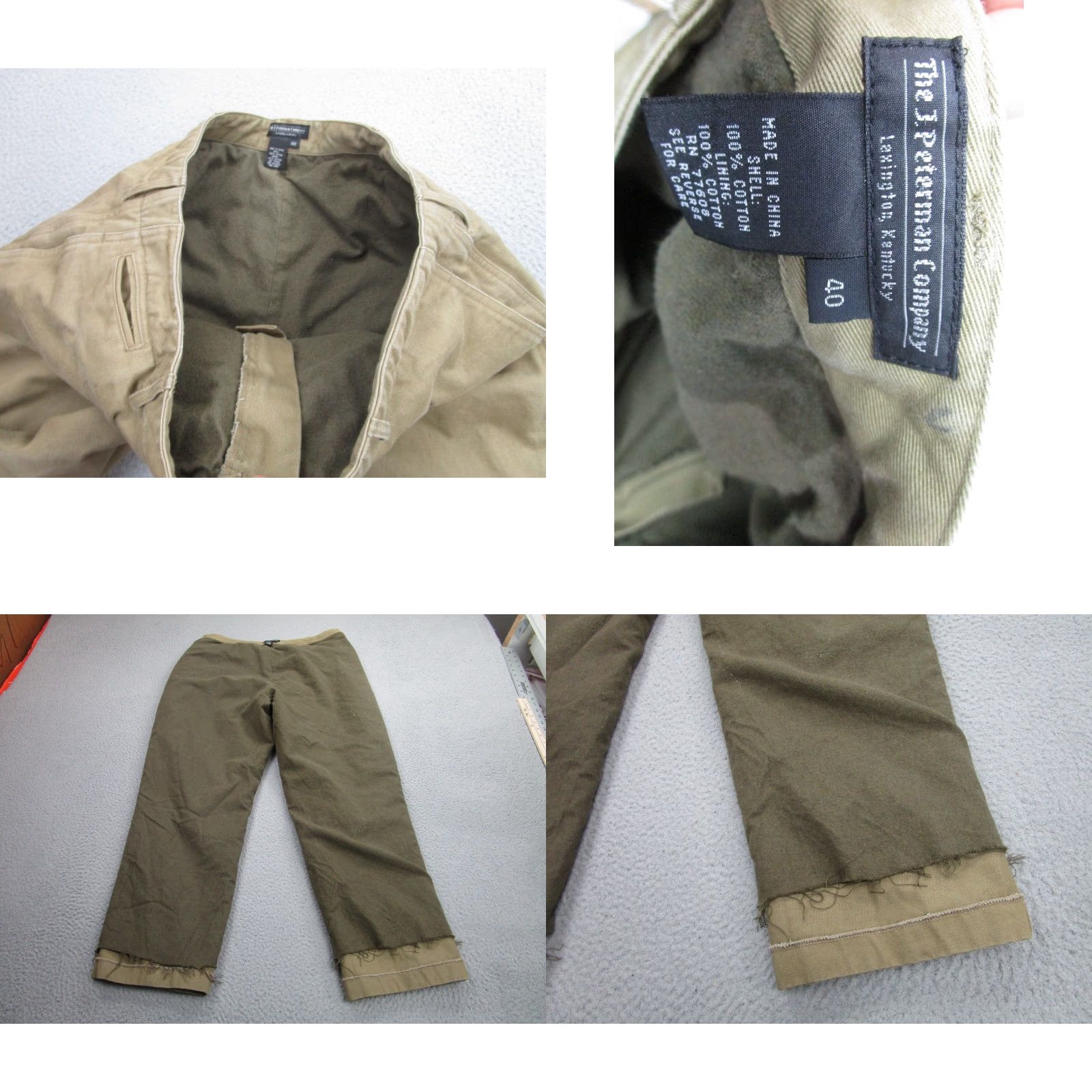 Vintage J. Peterman Pants Mens 40x32 Fits 38x32 Beige Chino Khaki Lined Warm Work Size US 40 / EU 56 - 9 Thumbnail