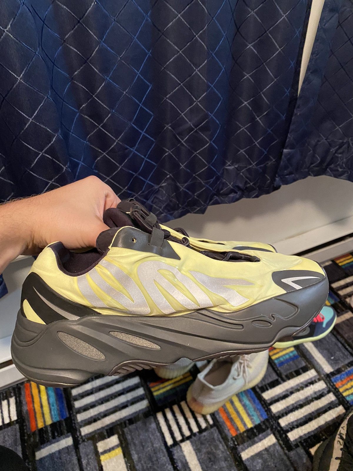 image of Yeezy Season Yeezy 700 Phosphor Shoes in Black, Men's (Size 10)