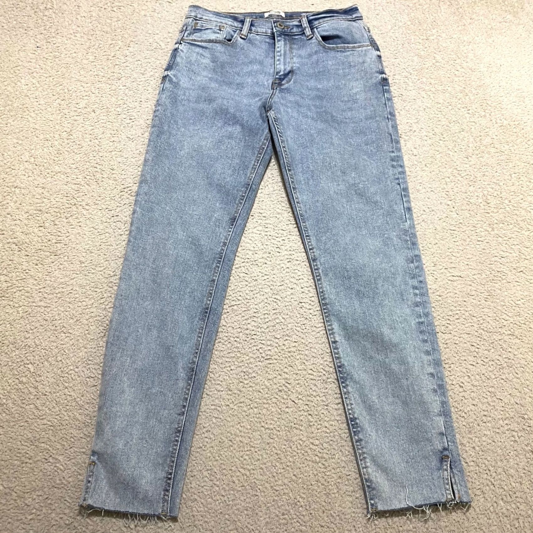 Vintage Kensie Jeans Womens Jeans Blue Denim Medium Wash Kelsey High Rise Skinny Raw Hem Size 6 Slim 5-Pocket Pockets Size 28" / US 6 / IT 42 - 2 Thumbnail