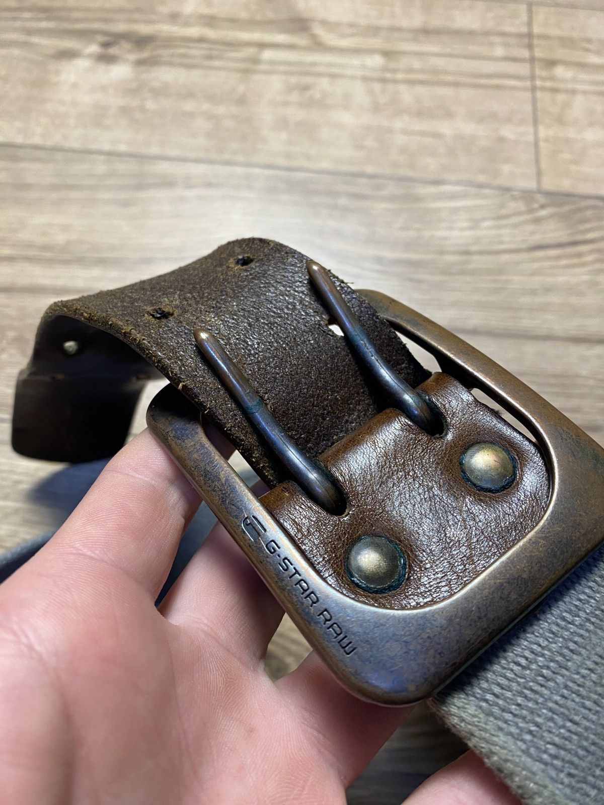 G-Star G-Star Raw Vintage Belt Mens XL Canvas & Leather Double Size 34 - 3 Thumbnail