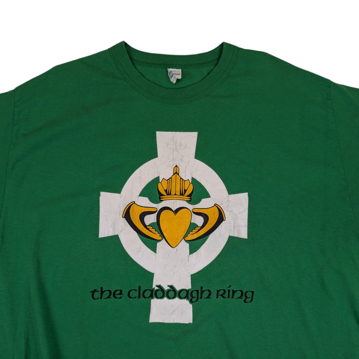 Vintage Vintage 90's THE CLADDAGH RING T-Shirt Single Stitches Size US XXL / EU 58 / 5 - 4 Thumbnail