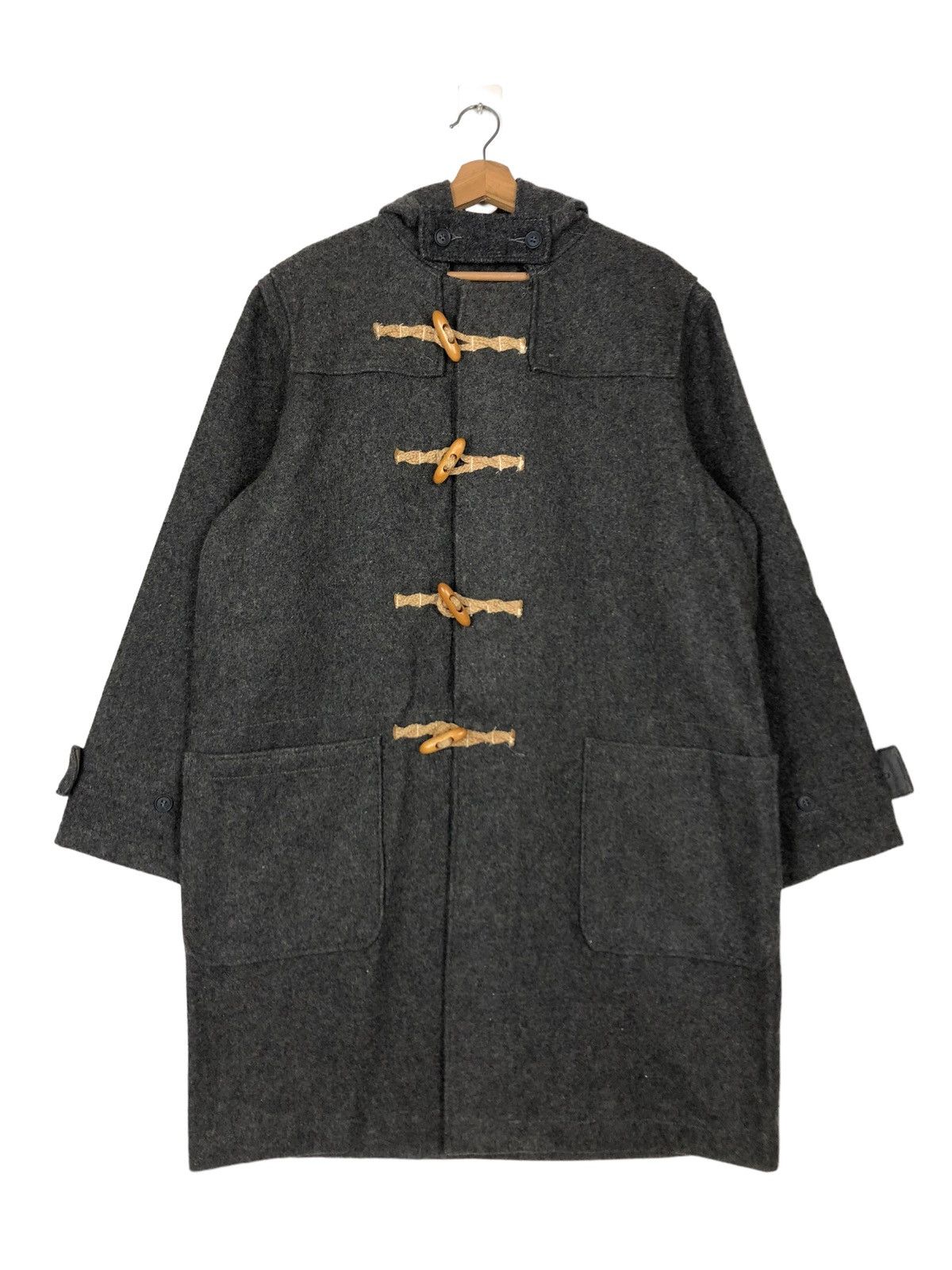Schott 🔥HERRINGBONE WOOL LONG JACKET SCHOTT DUFFLE MADE IN USA Size US L / EU 52-54 / 3 - 1 Thumbnail