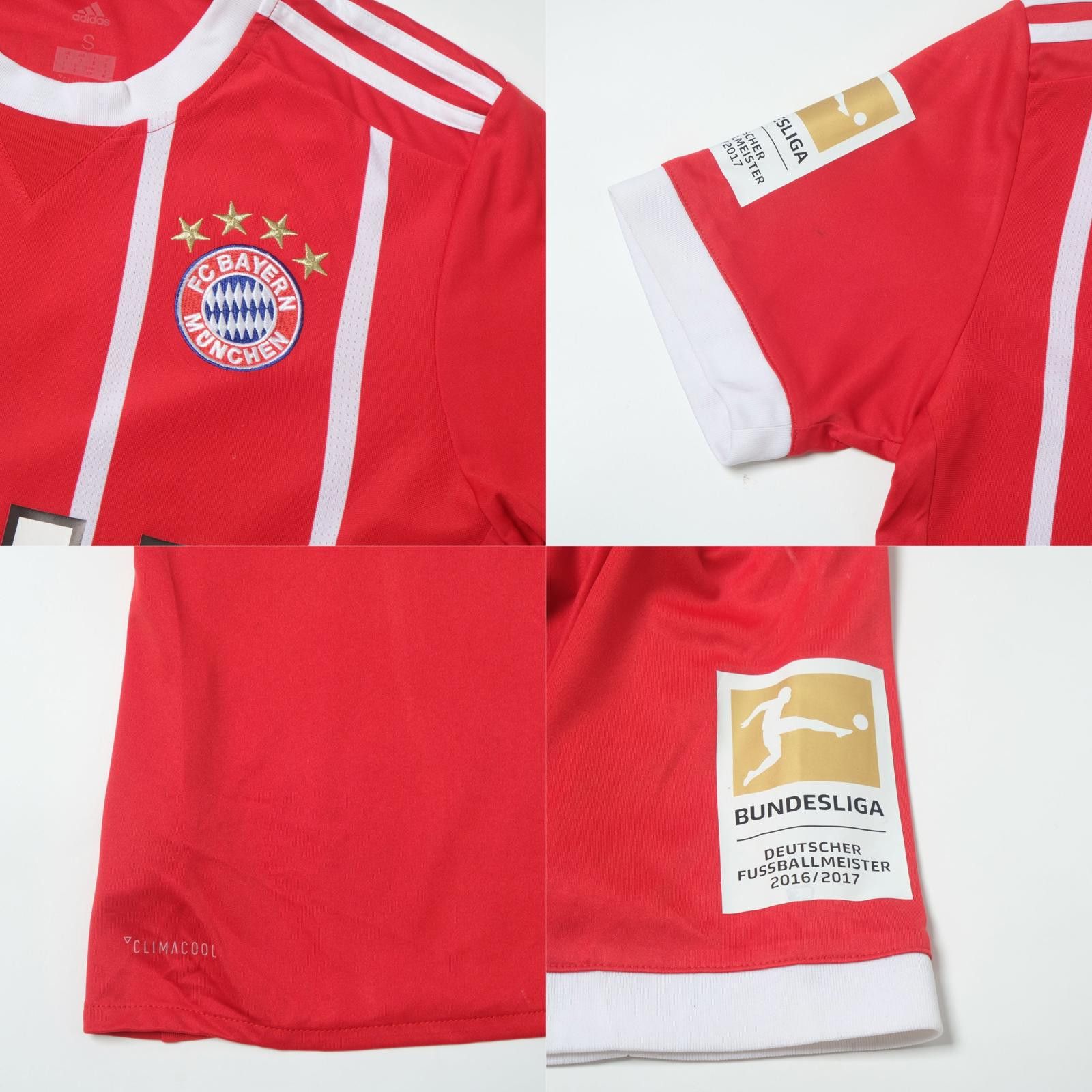 Adidas 2017/18 Bayern Munich Home Shirt Adidas Kimmich (S) Size US S / EU 44-46 / 1 - 6 Thumbnail