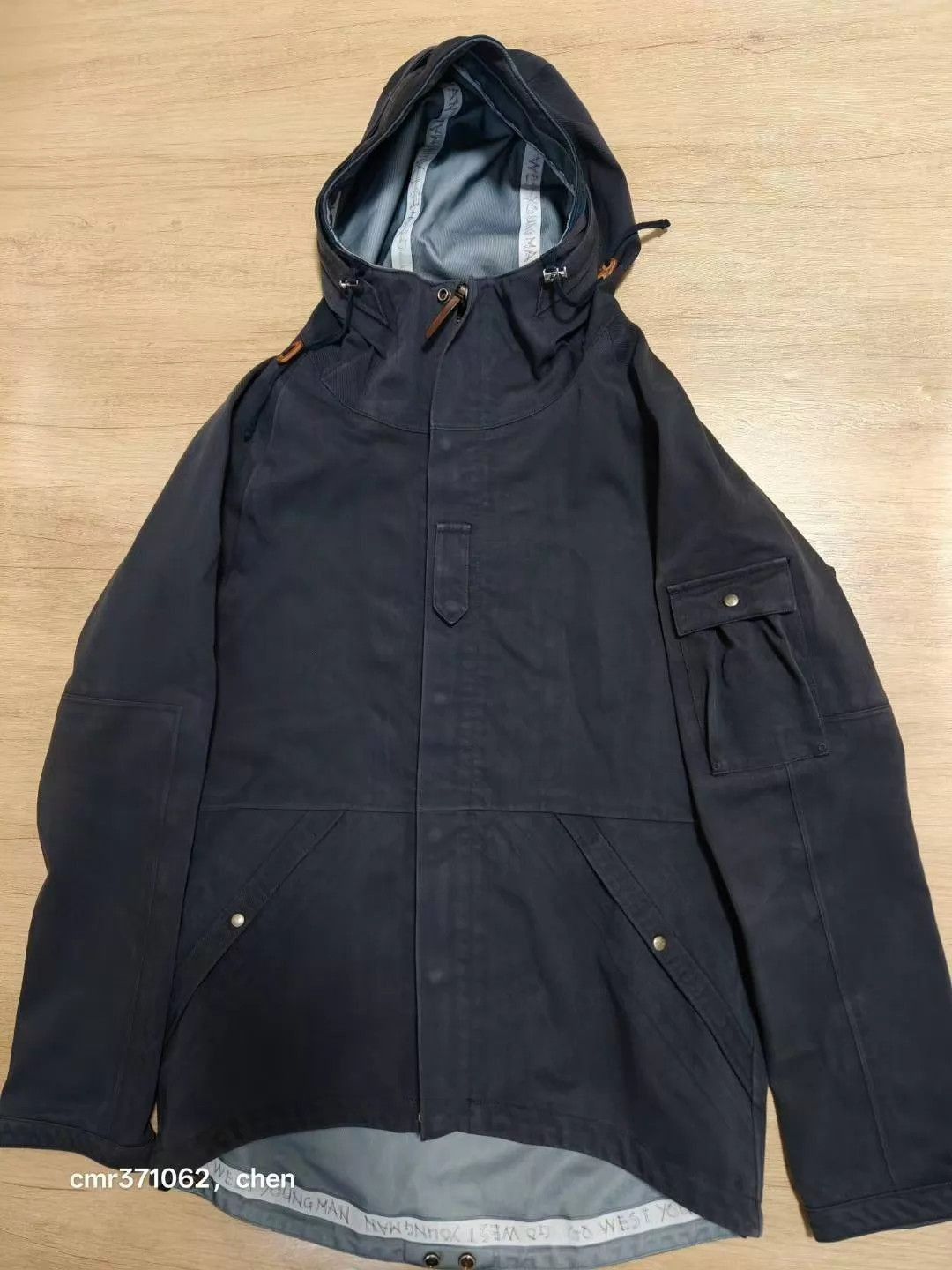 Visvim Blue Hooded Light Jacket with Pockets - Size M Size US M / EU 48-50 / 2 - 1 Thumbnail
