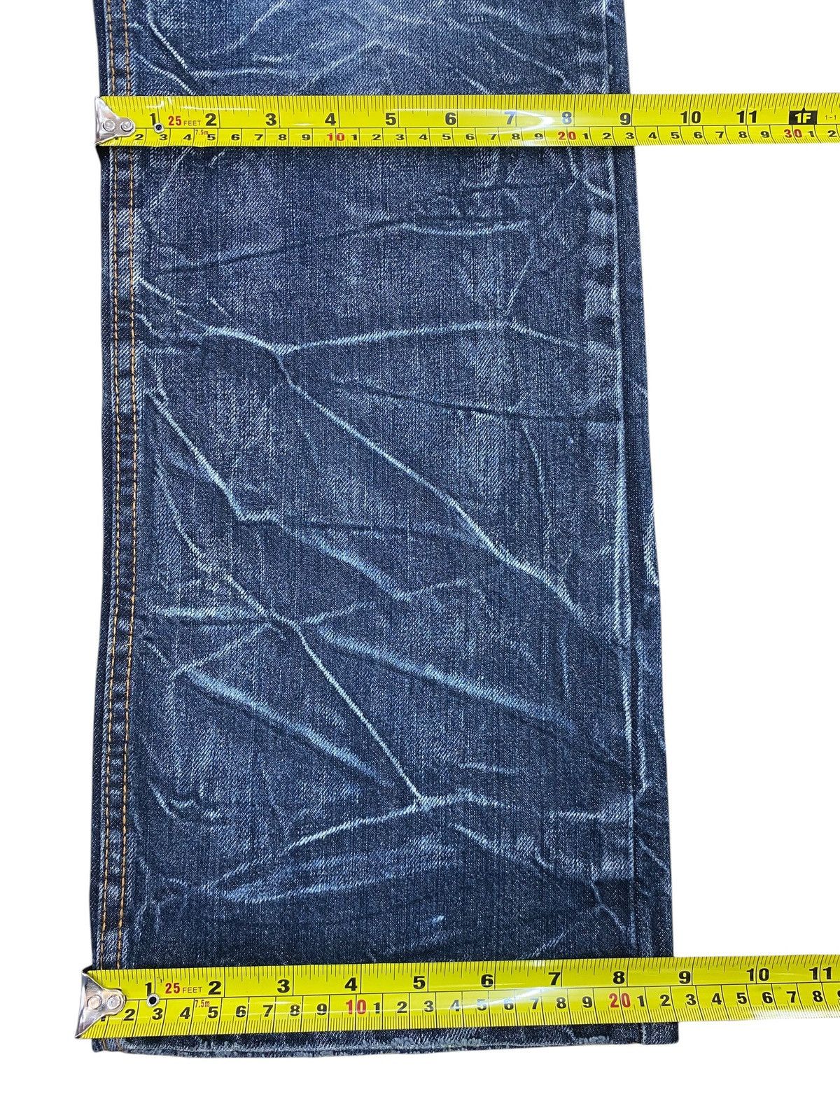 Japanese Brand Nylaus Acid Wash Thunnder Style Straight Cut Jeans Size US 32 / EU 48 - 5 Thumbnail