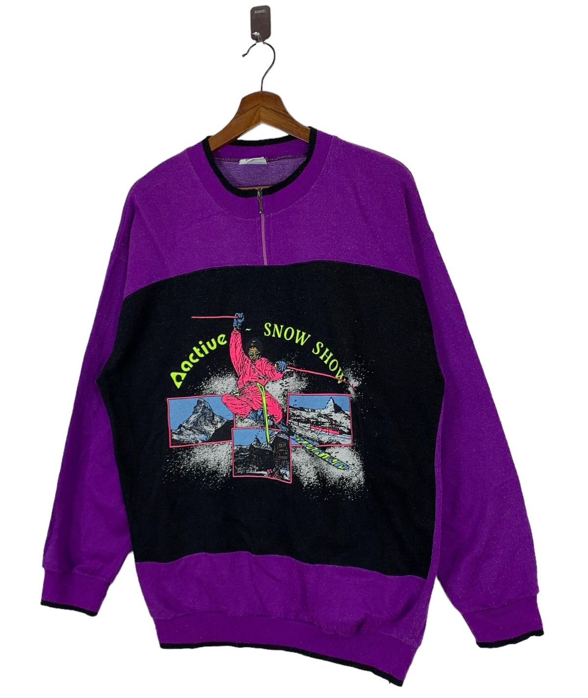 Vintage VINTAGE SKIWEAR ACTIVE SNOW SHOW HALF ZIP SWEATER Size US M / EU 48-50 / 2 - 2 Thumbnail