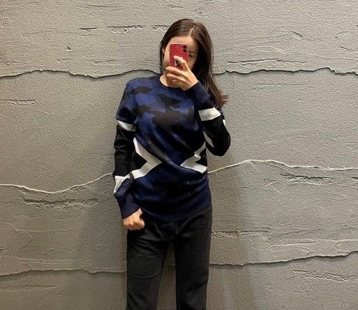 Neil Barrett Neil Barrett Blue Camo Knit Sweater Slim fit Size US M / EU 48-50 / 2 - 2 Thumbnail