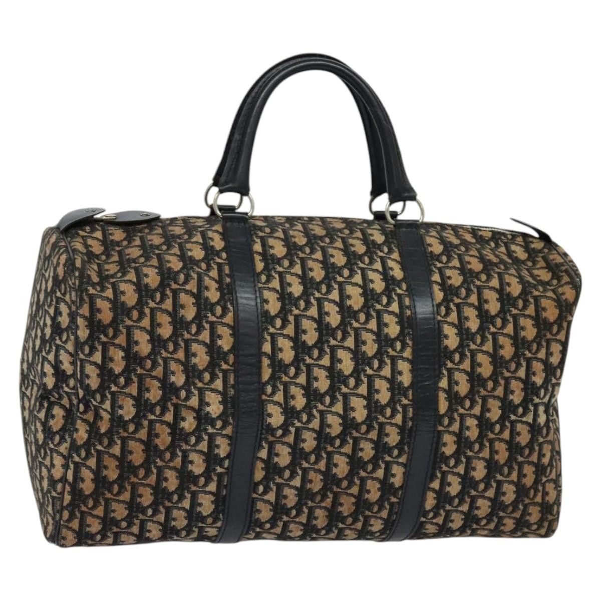 Dior DIOR Trotter Canvas Boston Bag Navy Silver Size ONE SIZE - 1 Thumbnail