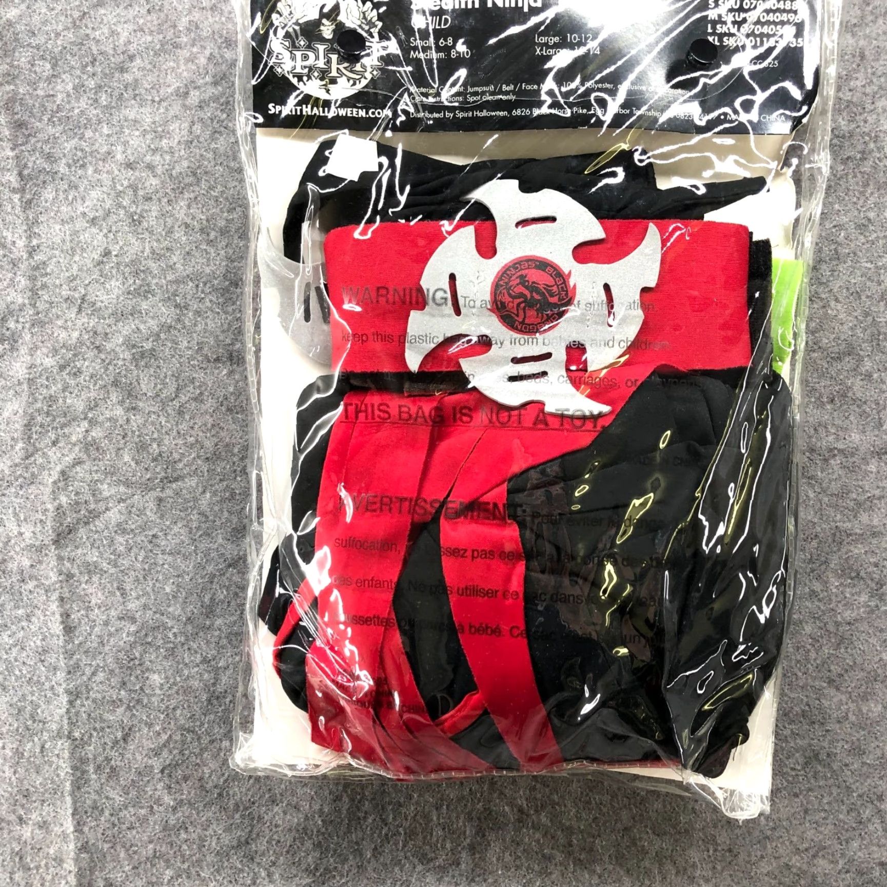 ESPIRIT Spirit Halloween Boy M 8-10 Stealth Ninja Costume Black Full Outfit Mask Belt Halloween Costume Complete Outfit Boys 10 Black Spirit Halloween Mens? Size ONE SIZE - 5 Thumbnail