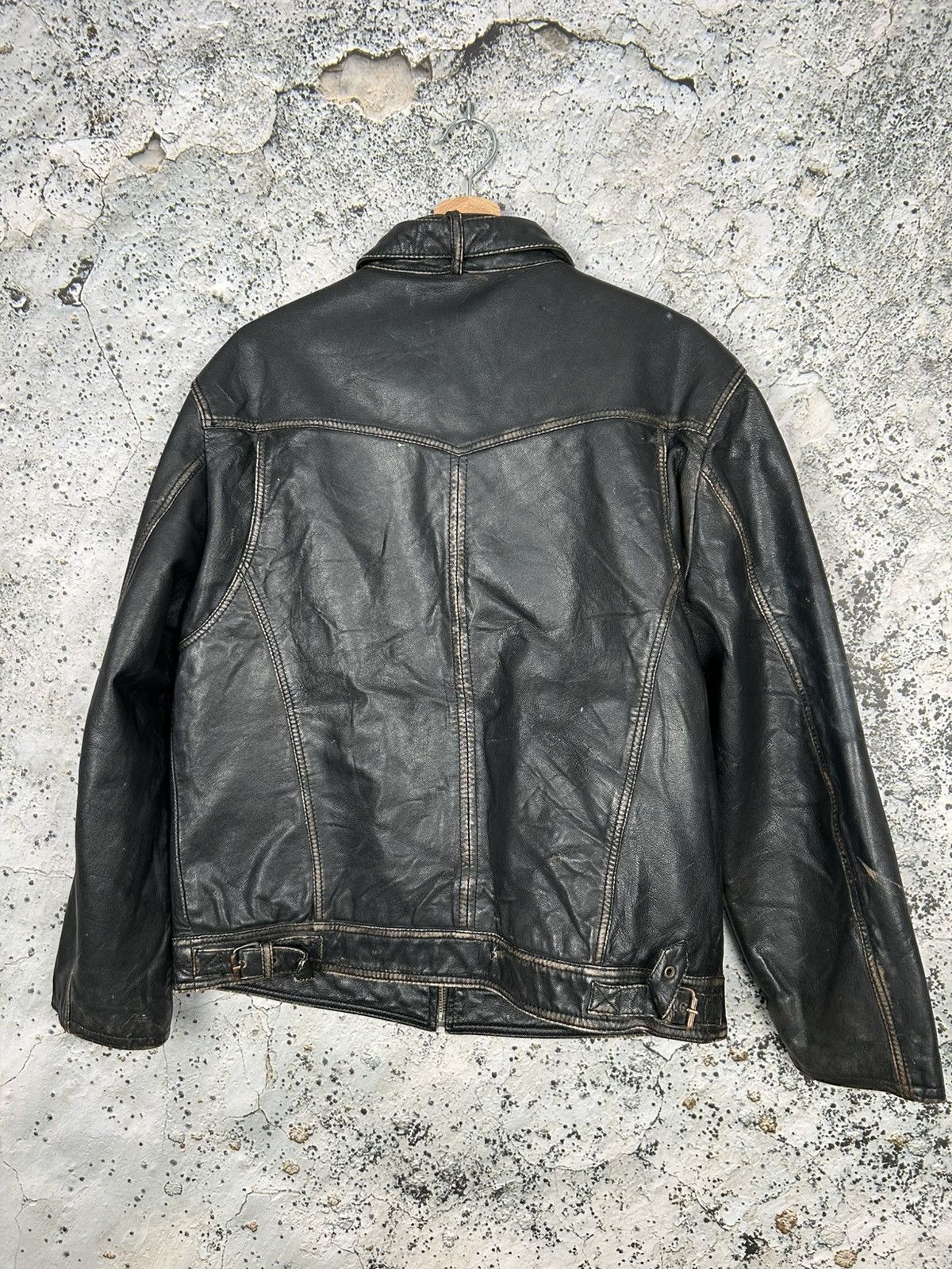 Genuine Leather Avant Garde Genuine Leather Jacket Grunge Punk Rock Metal Size US M / EU 48-50 / 2 - 6 Thumbnail