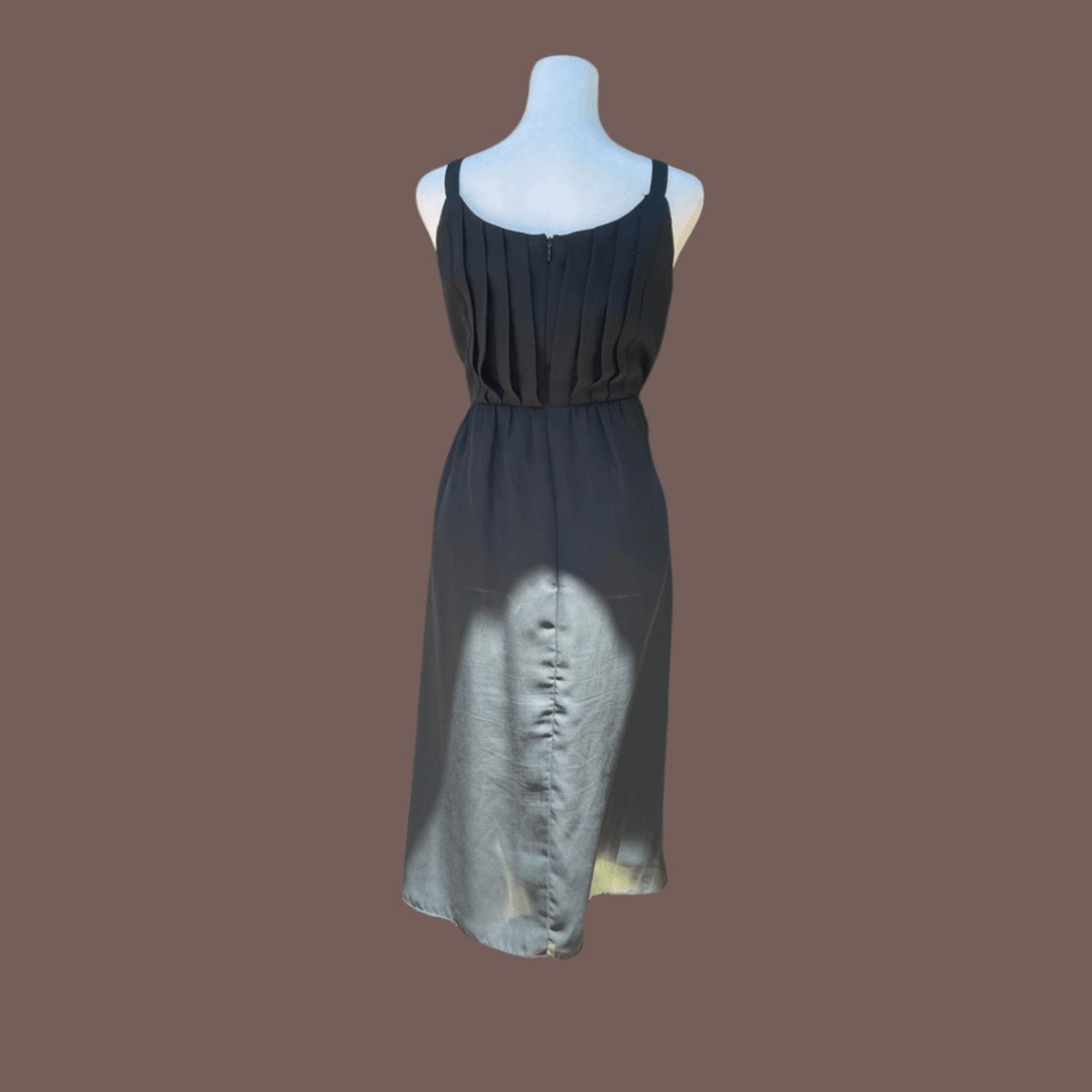 Ann Taylor VTG Pleated Dress | Ann Taylor Black Midi | Timeless Minimal Size M / US 6-8 / IT 42-44 - 4 Thumbnail