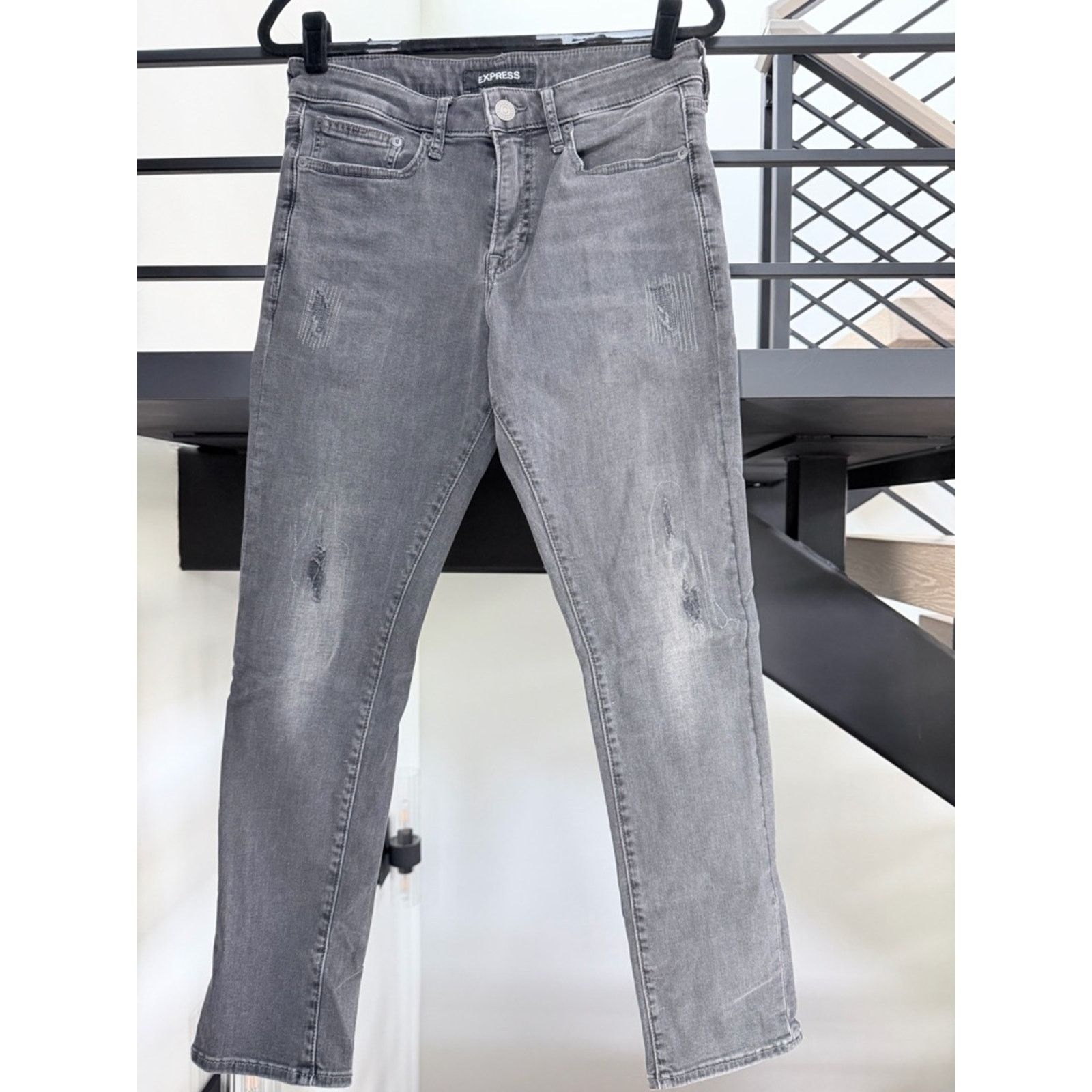 Express Express Men's Gray Slim Fit Hyper Stretch Jeans size 30 Size US 30 / EU 46 - 1 Thumbnail