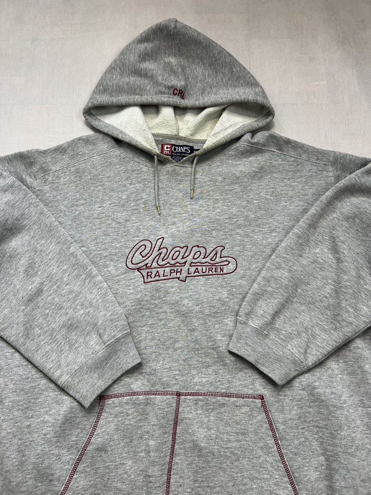 Chaps Ralph Lauren Baggy Hoodie Chaps Ralph Lauren Vintage Grey Oversize Size US XXL / EU 58 / 5 - 1 Thumbnail