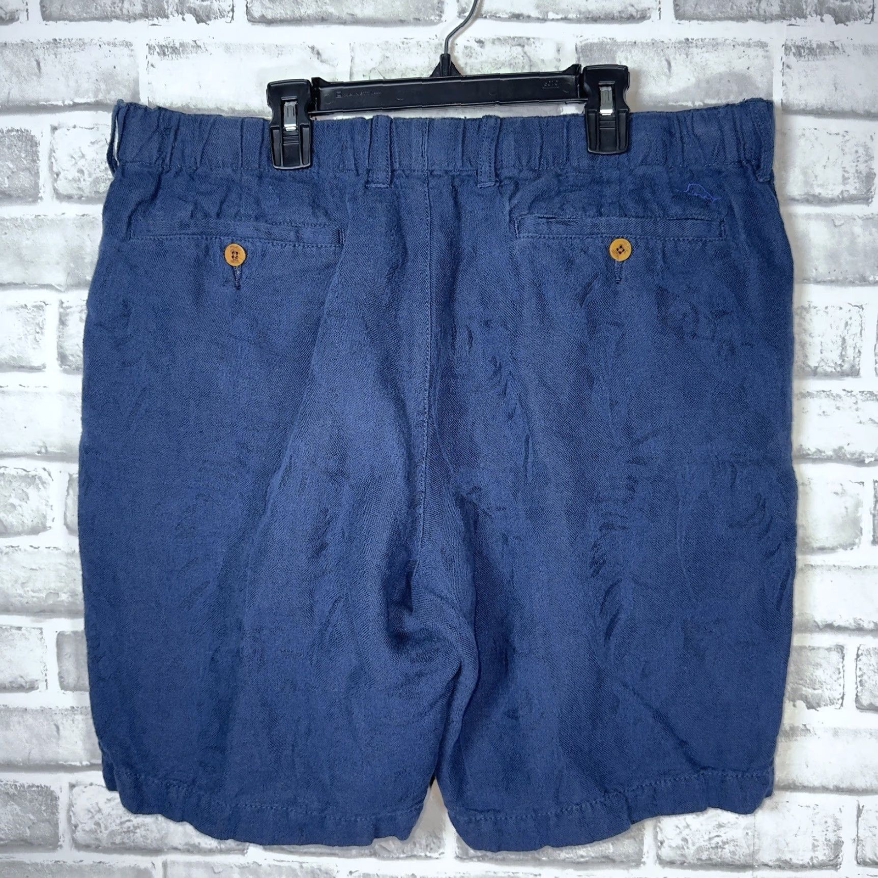 Tommy Bahama VINTAGE Tommy Bahama Linen Blend Shorts Mens Size Large Blue Casual Chino 90s Size US 33 - 5 Thumbnail