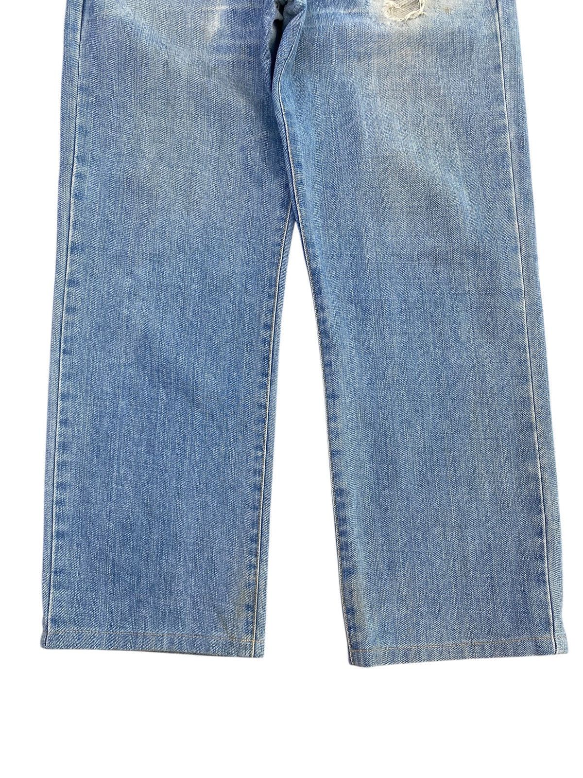 Edwin Edwin 403 Acid Blue Wash Ripped Style Loose Jeans Size US 33 - 9 Thumbnail