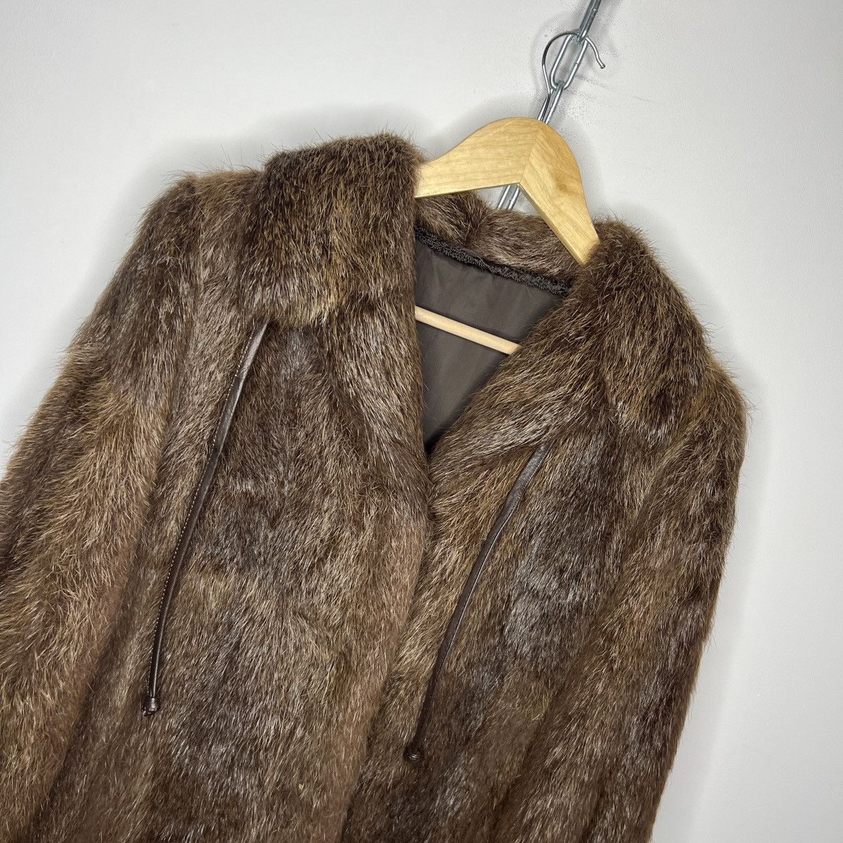 Vintage 90s Vintage Real Rabbit Fur Coat Jacket Heavy Opium Punk Y2K Size M / US 6-8 / IT 42-44 - 4 Thumbnail