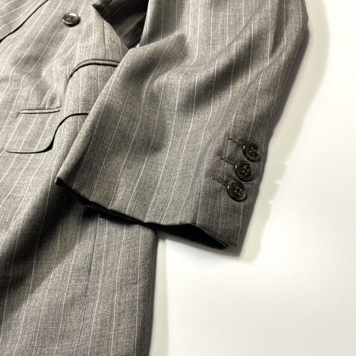 Lanvin Lanvin Paris Blazer Grey Striped Double Breasted Size 48R - 3 Thumbnail