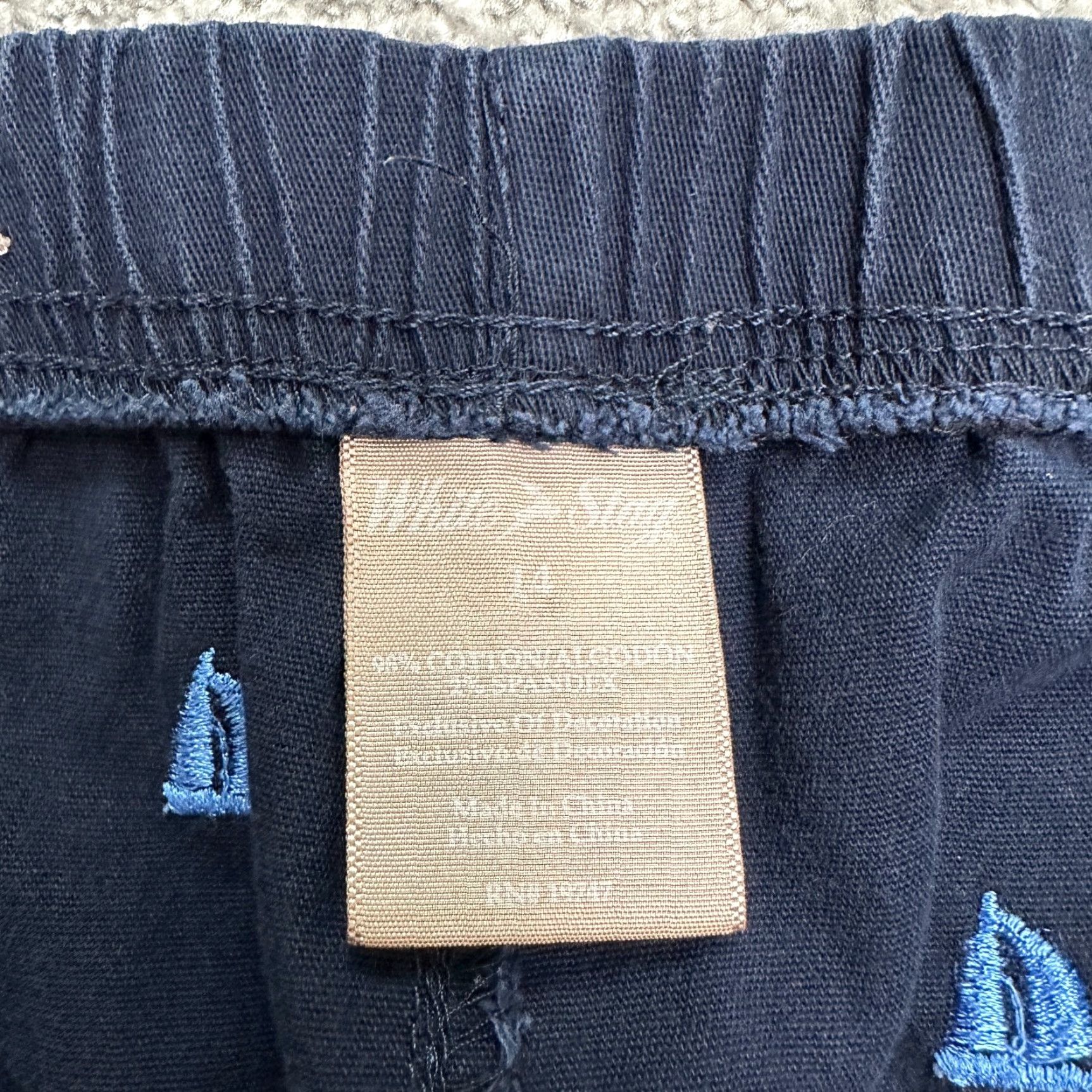 Vintage White Stag Pants Women 14 Blue Capri Crop Elastic Waist Cotton Spandex Casual Womens Size 36" / US 14 / IT 50 - 6 Thumbnail