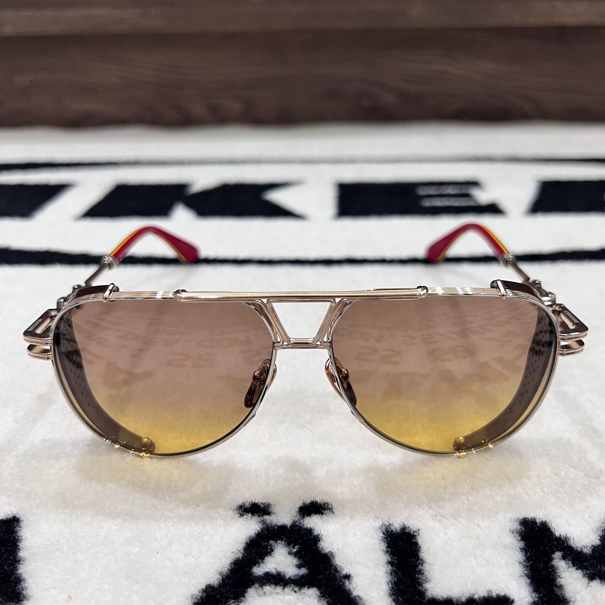 Chrome Hearts CHROME HEARTS TEE Filigree Side Shield Aviator Sunglasses Size ONE SIZE - 2 Thumbnail