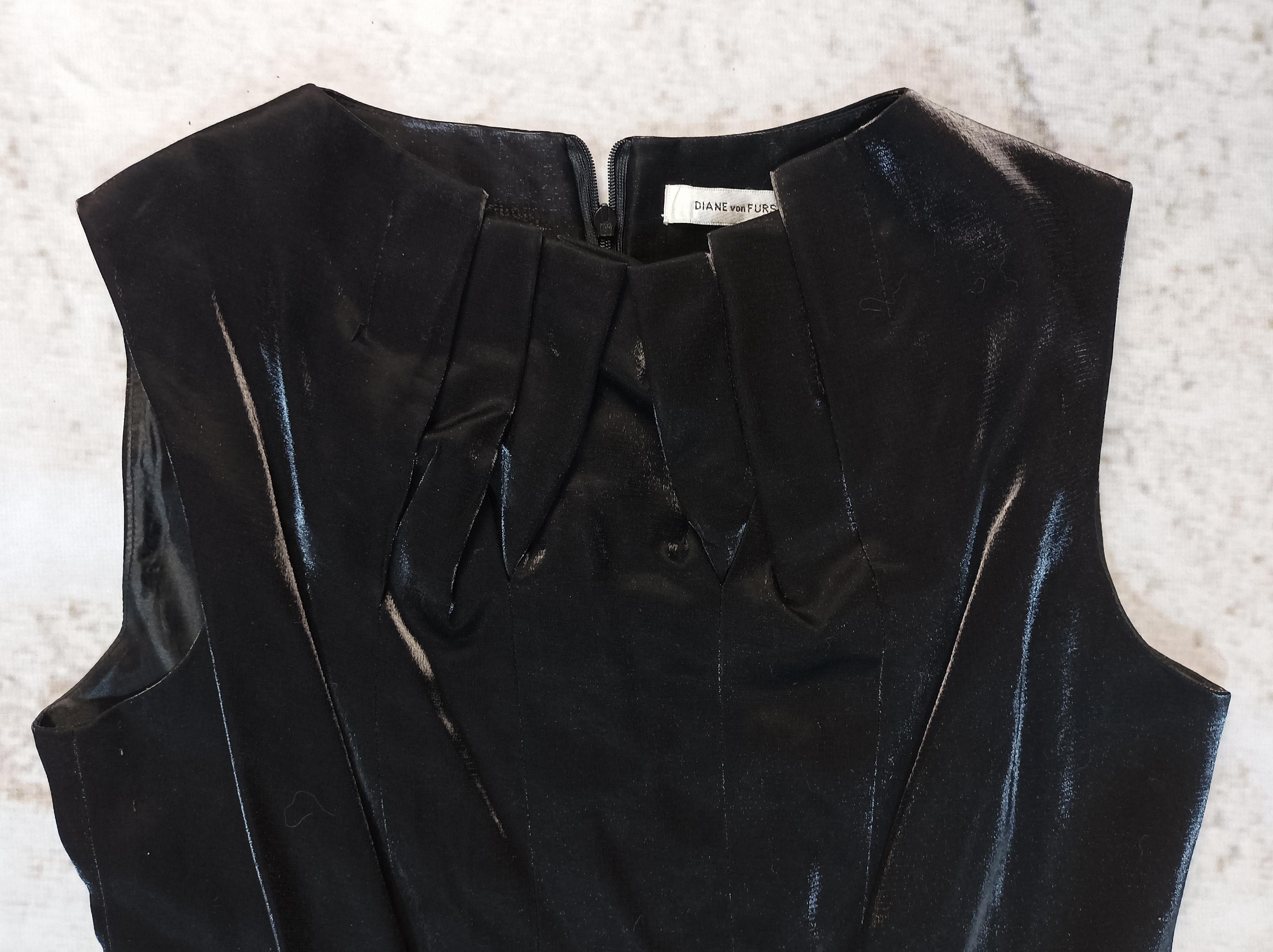 Diane von Furstenberg Diane von Furstenberg Black Silk Cotton Pleated Dress Size 6 Size M / US 6-8 / IT 42-44 - 11 Thumbnail