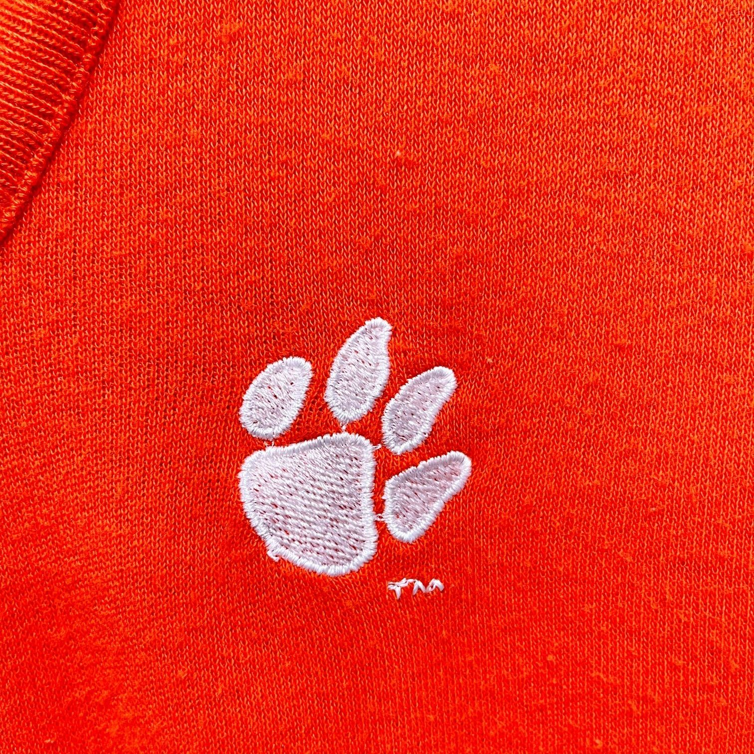 Other × Vintage Clemson Tigers Vintage 60s 70s Sweater Orange V Neck Mens L Size US L / EU 52-54 / 3 - 3 Thumbnail