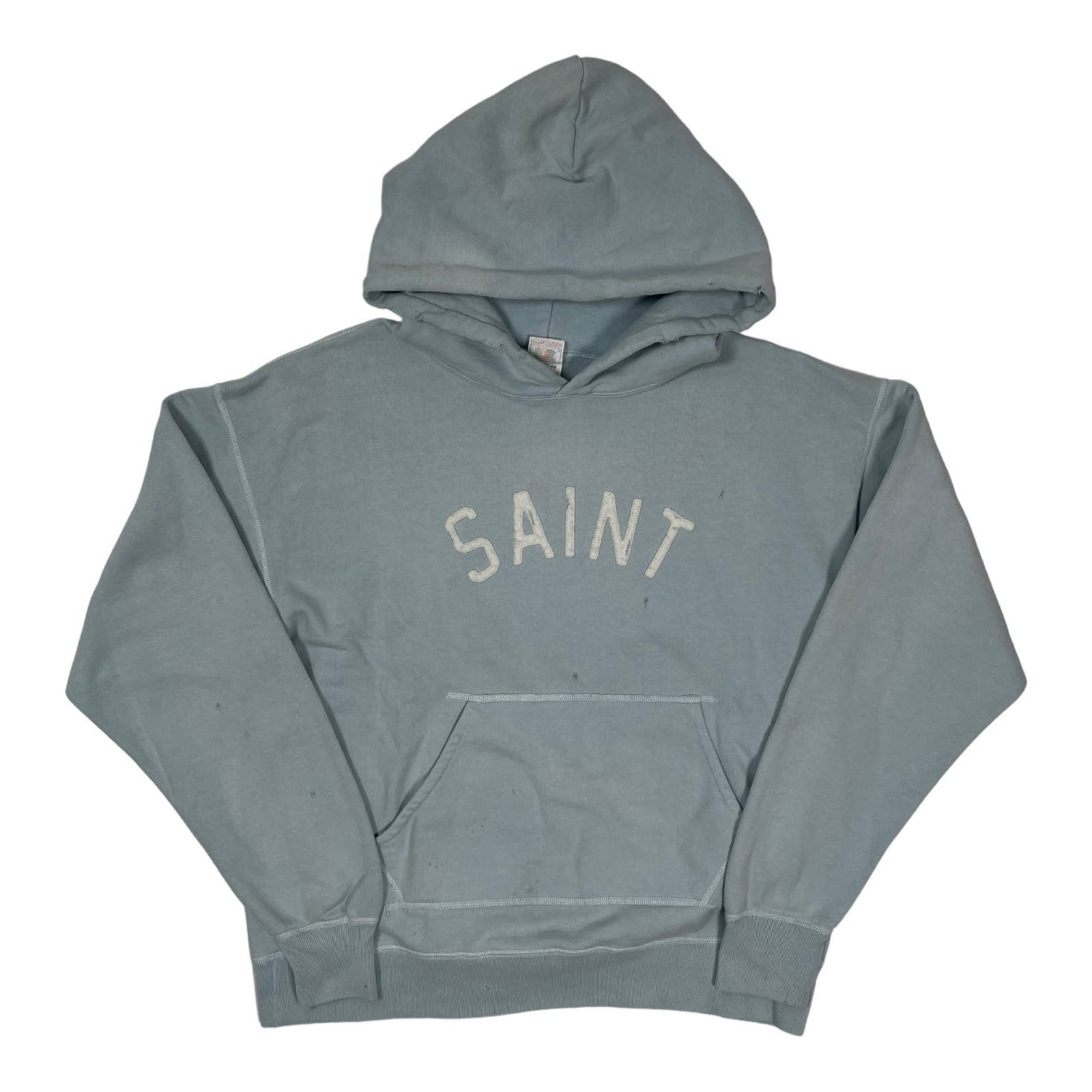 image of Saint Michael Saint Patch Hooded Sweatshirt Navy Pre-Owned, Men's (Size XL)