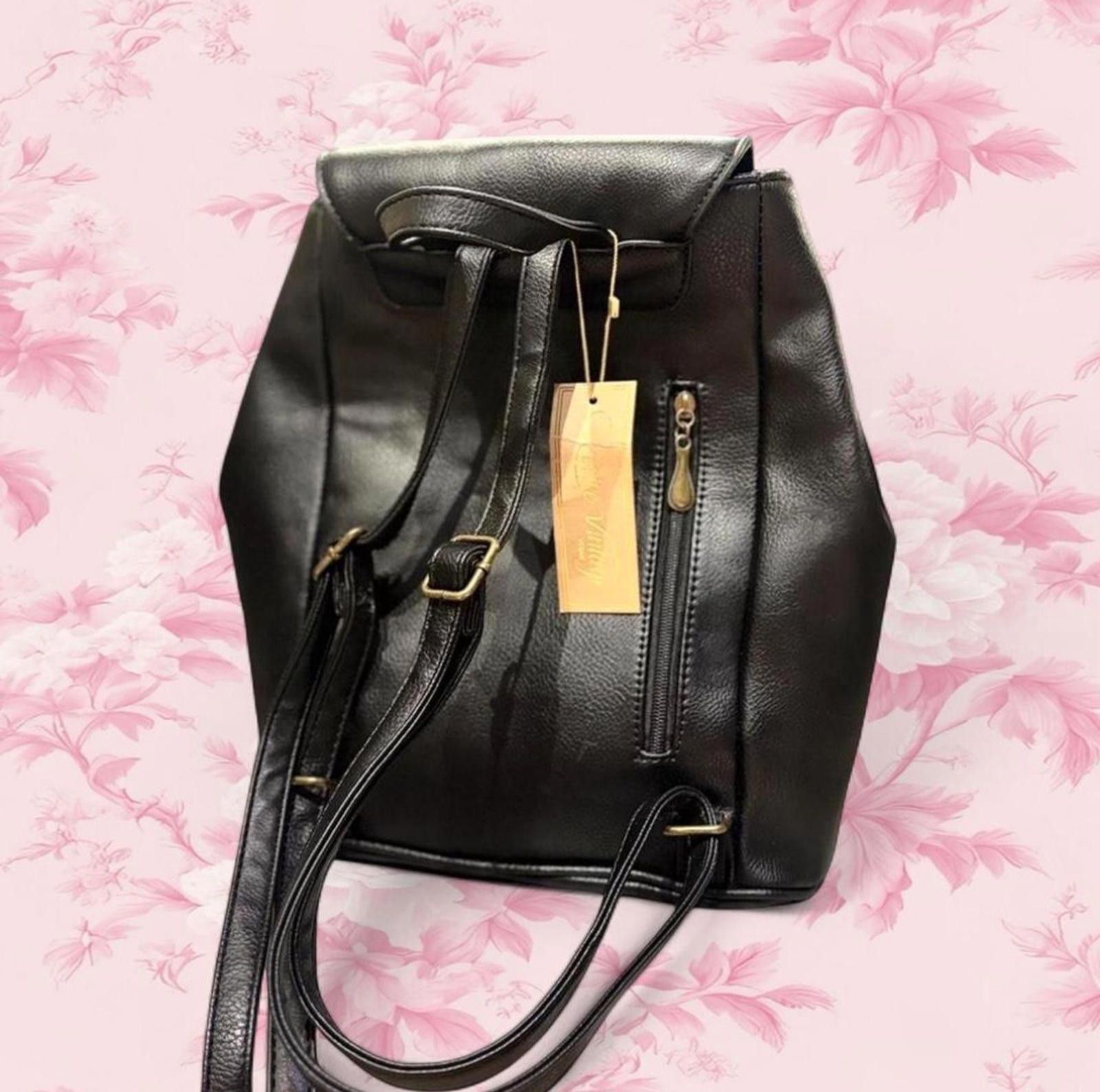 Other Black Leather Backpack Women’s Purses Paisley Storage Size ONE SIZE - 4 Thumbnail