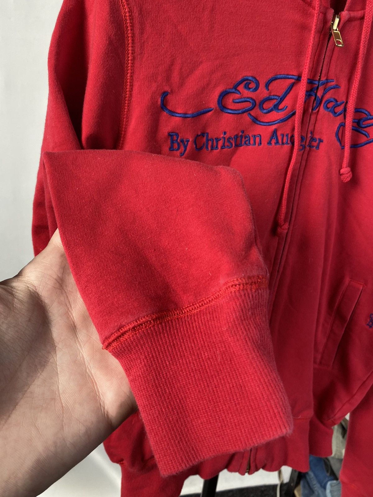 Ed Hardy 🔥Ed Hardy Gothic Tribal Avant Garde Red Hoodie Small wom Size S / US 4 / IT 40 - 18 Thumbnail