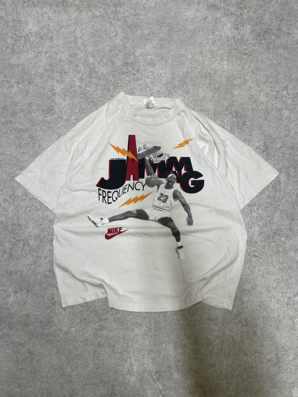 Jordan Brand × Nike × Vintage One seam limited Jordan T-shirt one on sale 1990 Size US L / EU 52-54 / 3 - 1 Thumbnail