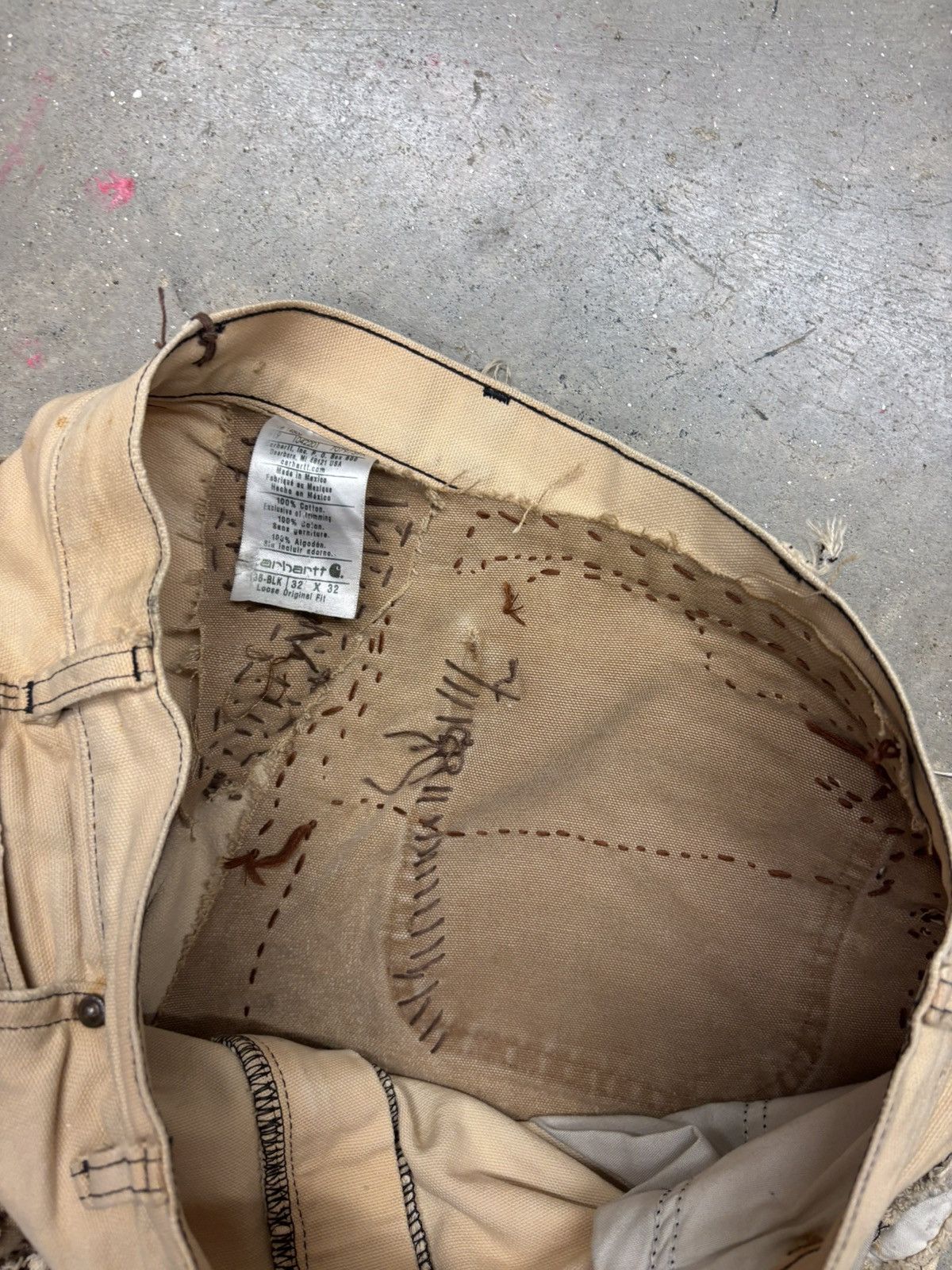 Carhartt Trashed tan Carhartt double knee pants Size US 32 / EU 48 - 6 Thumbnail