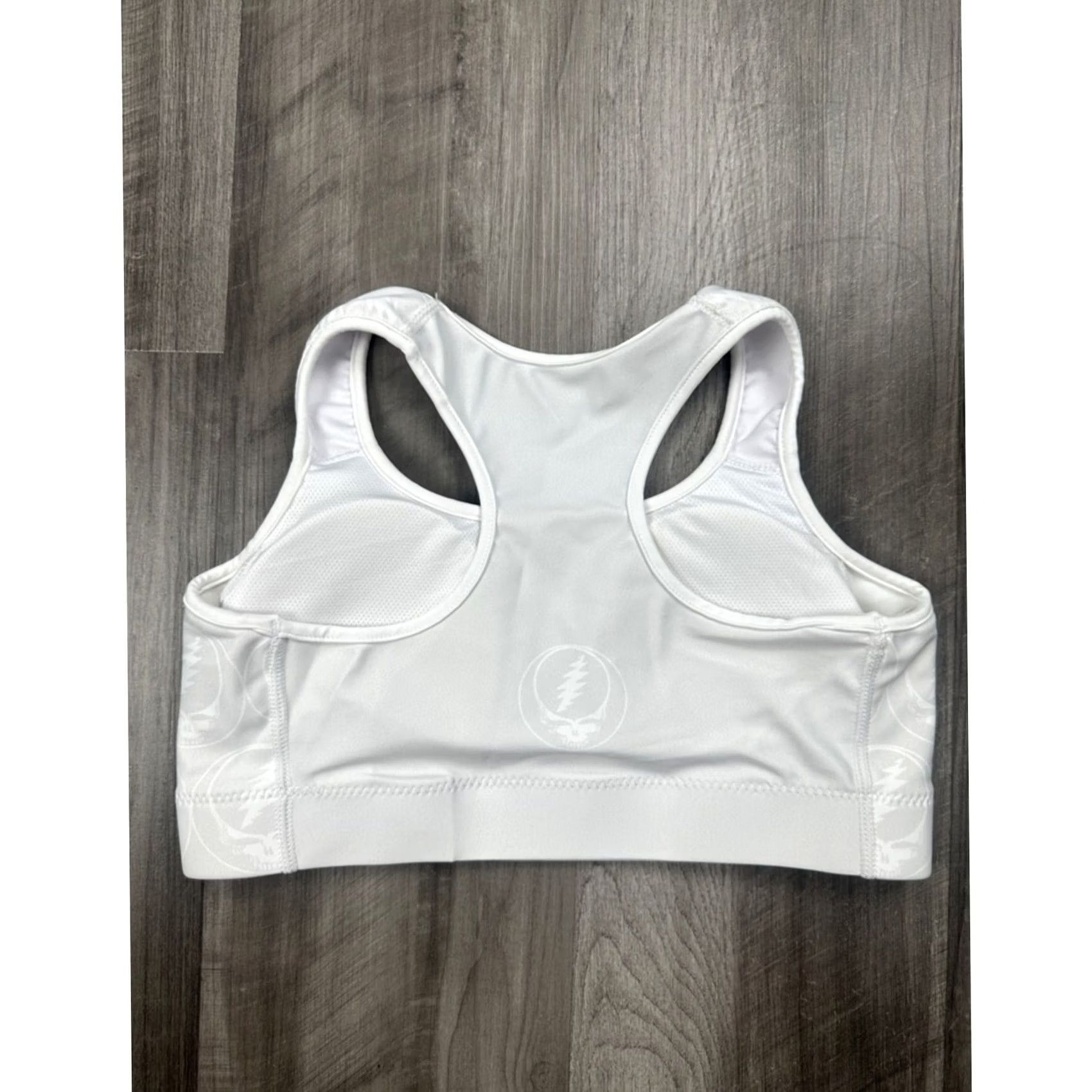 Vintage Section 119 Grateful Dead Ice Gray and White Stealie Sports Bra M Womens NWOT Medium Size ONE SIZE - 2 Thumbnail
