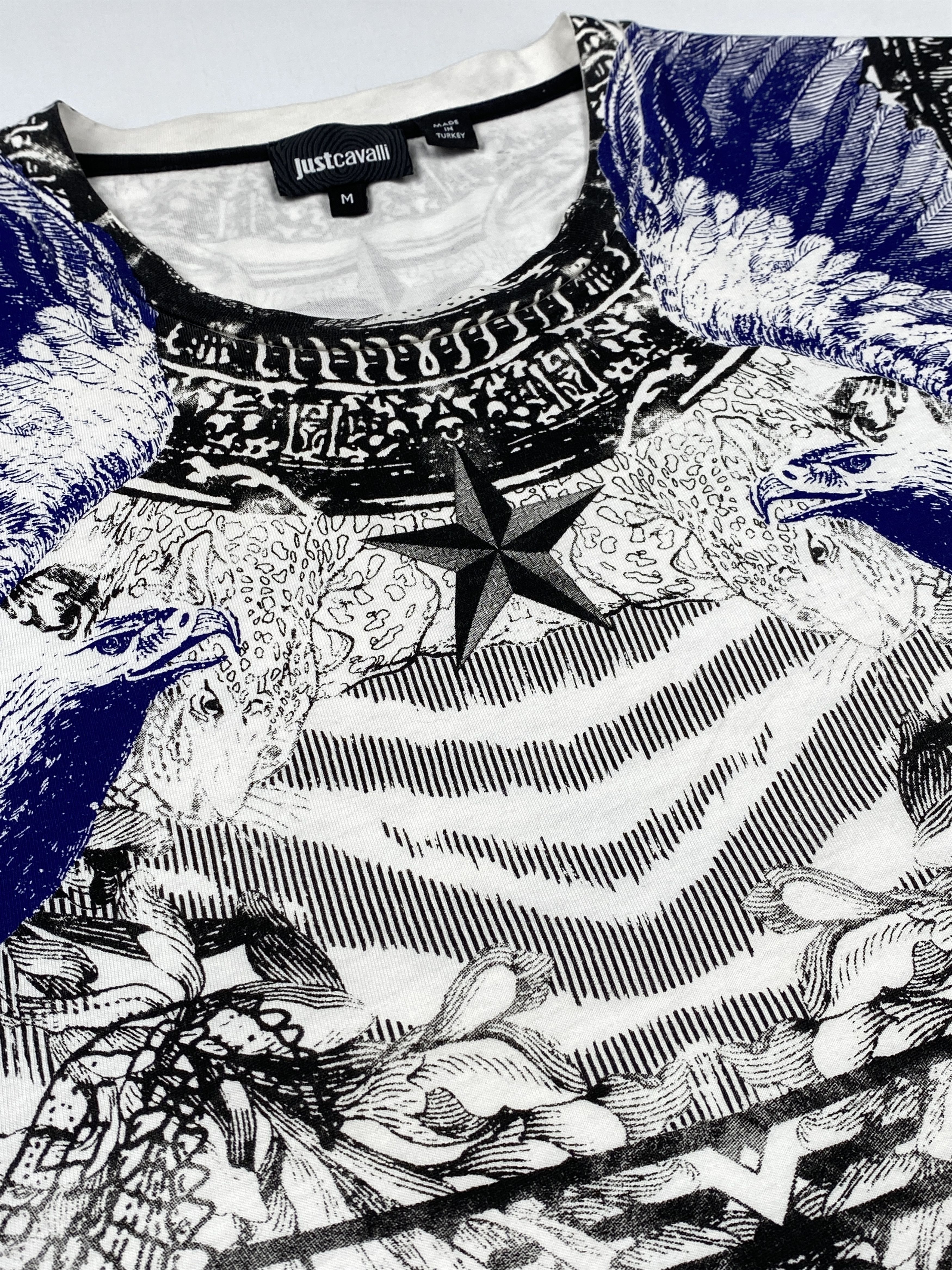 Just Cavalli Baroque Style Eagle Print T-Shirt Size US M / EU 48-50 / 2 - 8 Thumbnail
