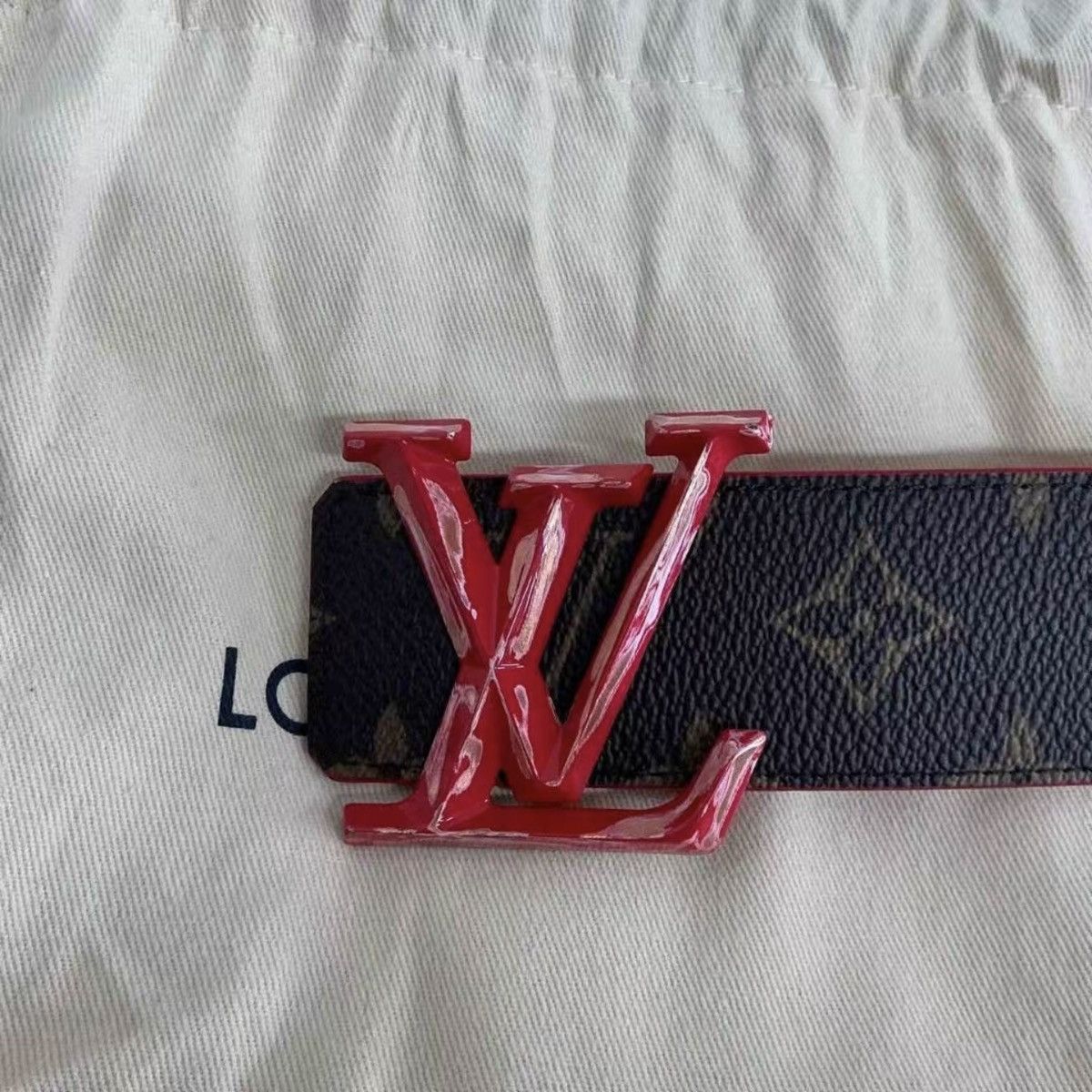Louis Vuitton Louis Vuitton Virgil Abloh Red Monogram Chain Belt -Seoul Size ONE SIZE - 3 Thumbnail