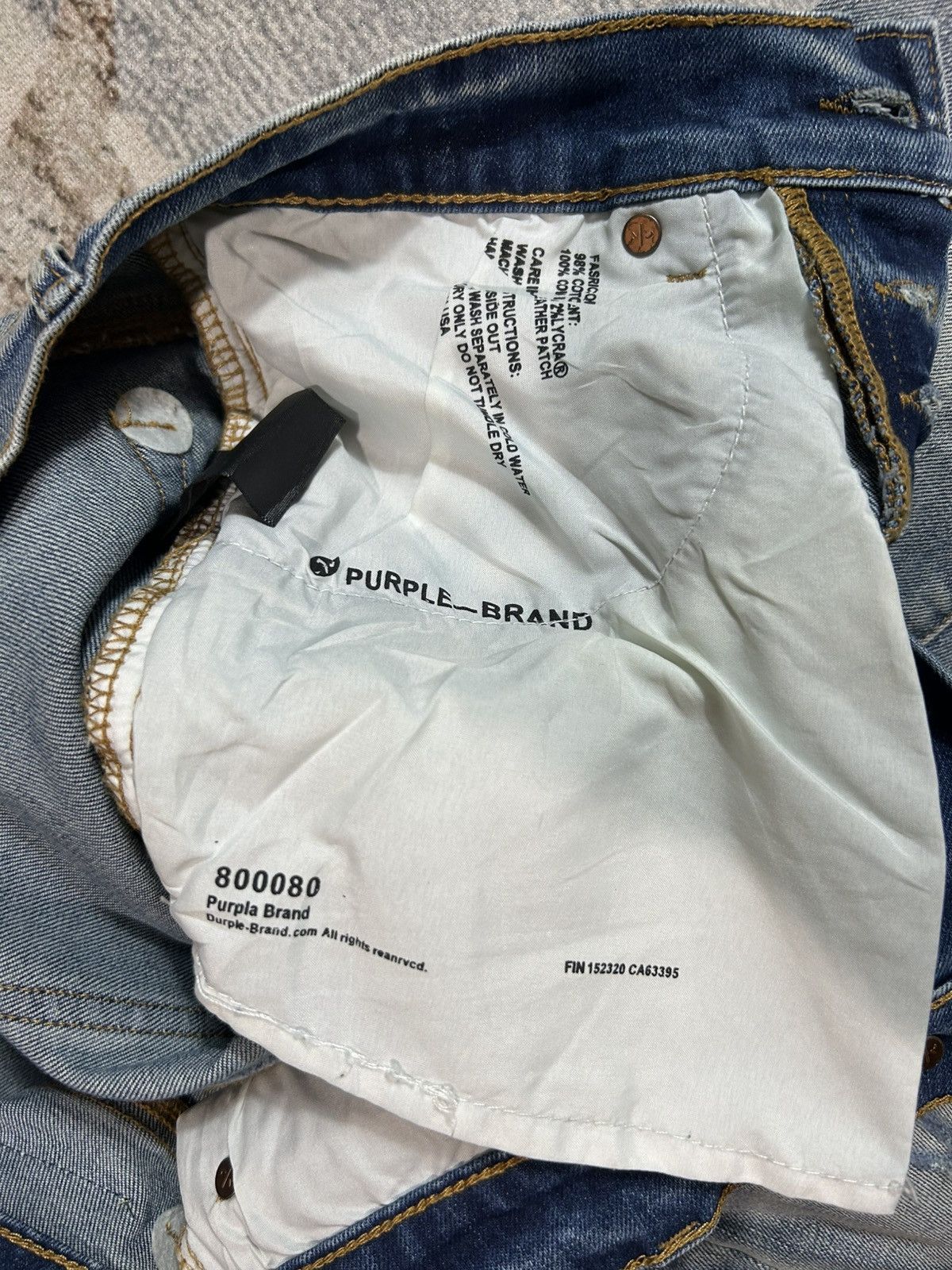 Purple Brand Purple Brand Blue Washed Paint Denim Size US 29 - 7 Thumbnail