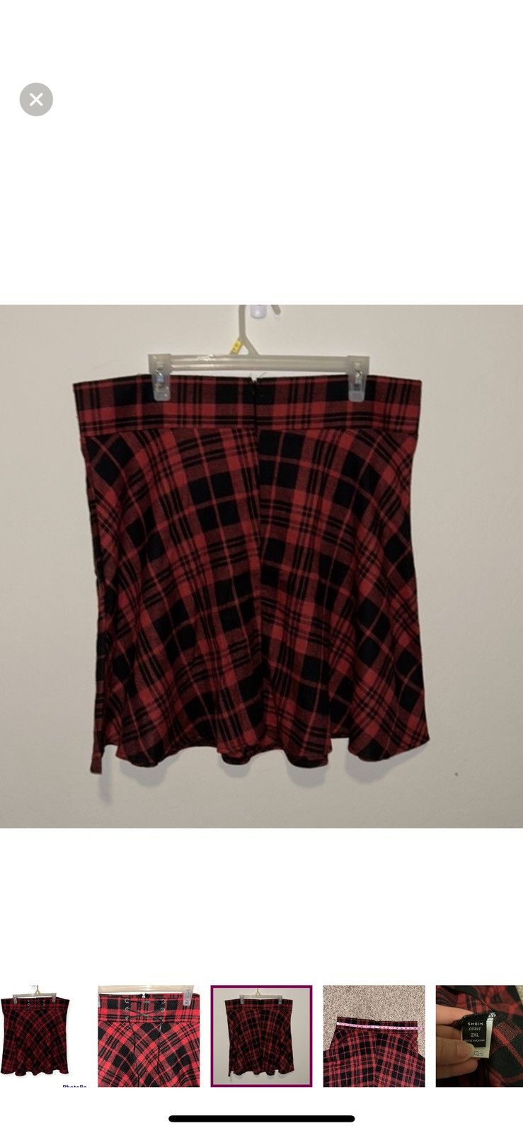 Shein Shein 2X corset style plaid skirt Size 40" / US 18 - 3 Thumbnail
