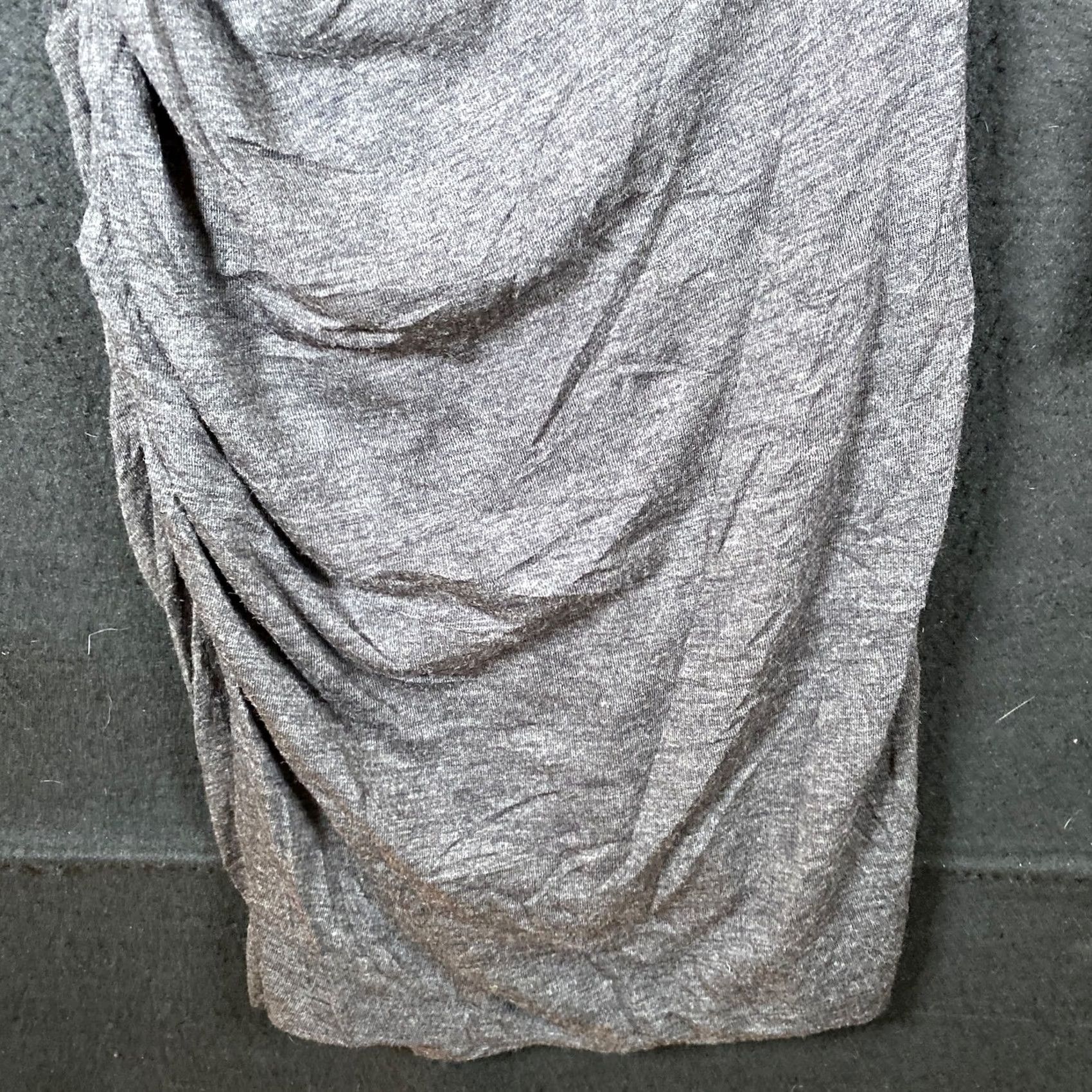 Banana Republic Banana Republic Dress Gray Ruched Round Neck Long Sleeve Stretch S Women Clothes Casual Workwear Size S / US 4 / IT 40 - 3 Thumbnail