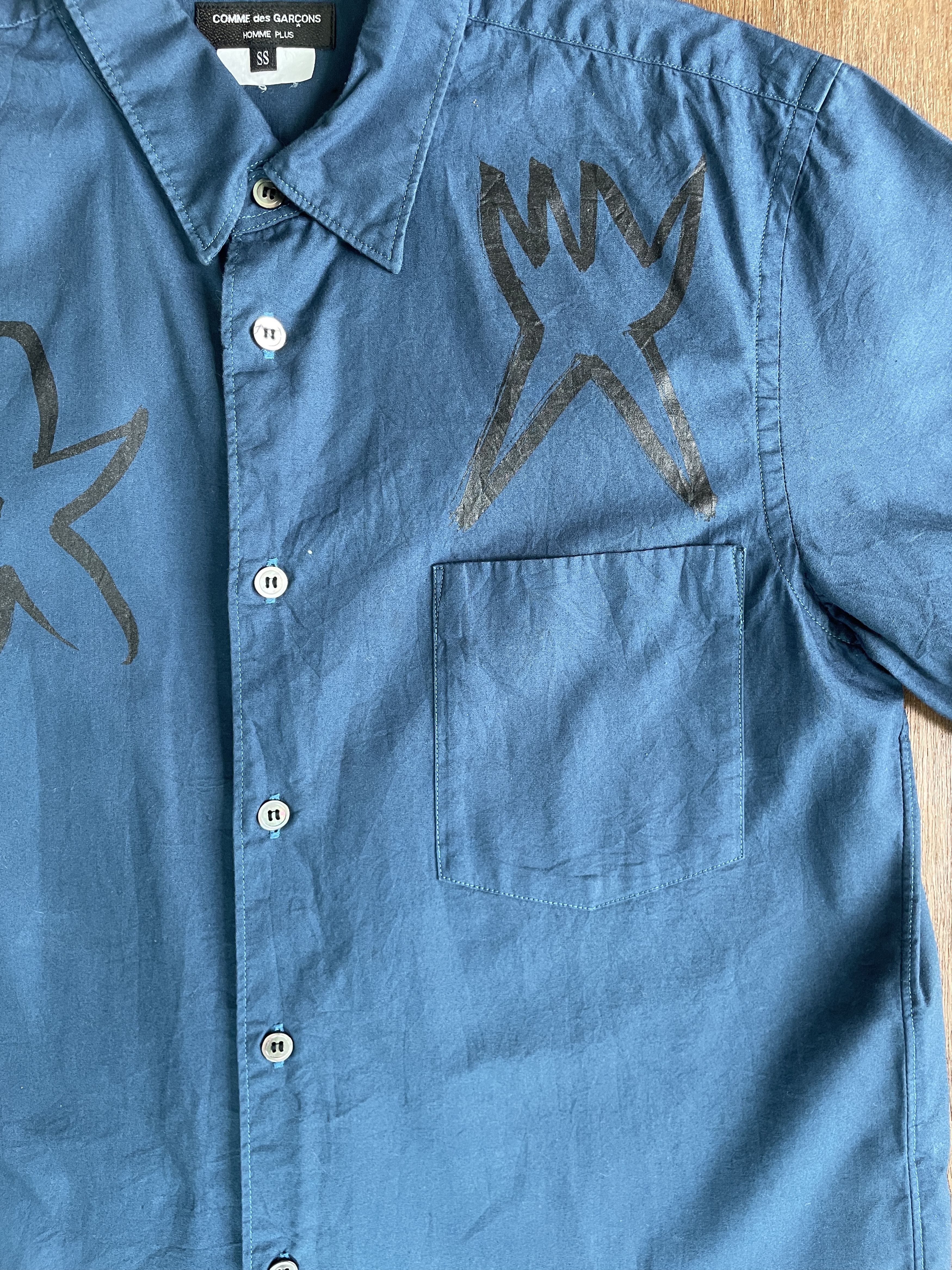 Comme des Garcons Homme Plus CDGH PLUS Graphic Paint Shirt 2006 Size US S / EU 44-46 / 1 - 3 Thumbnail