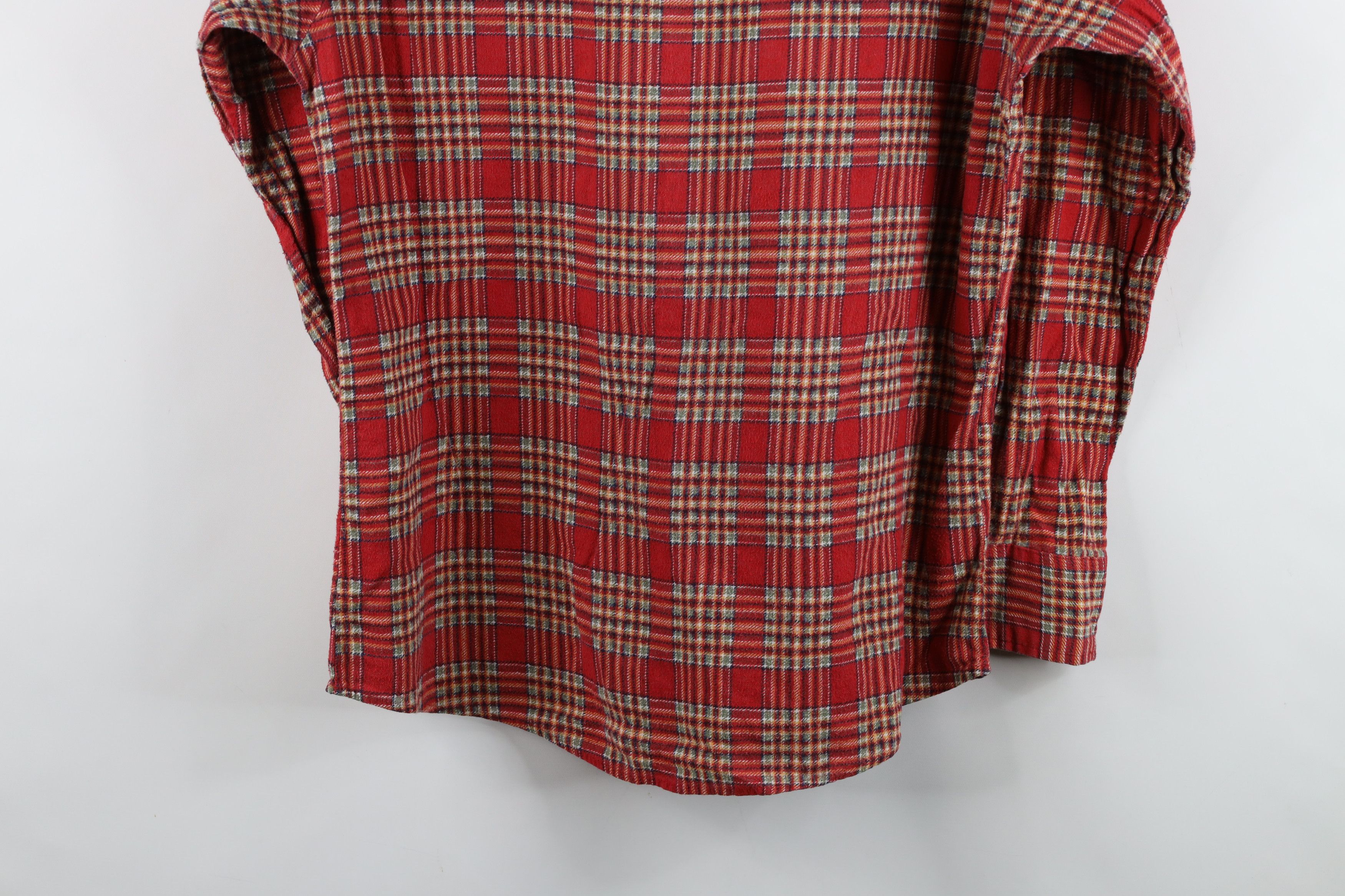 Vintage Vintage 90s Streetwear Pocket Flannel Button Shirt Plaid Size US M / EU 48-50 / 2 - 11 Thumbnail
