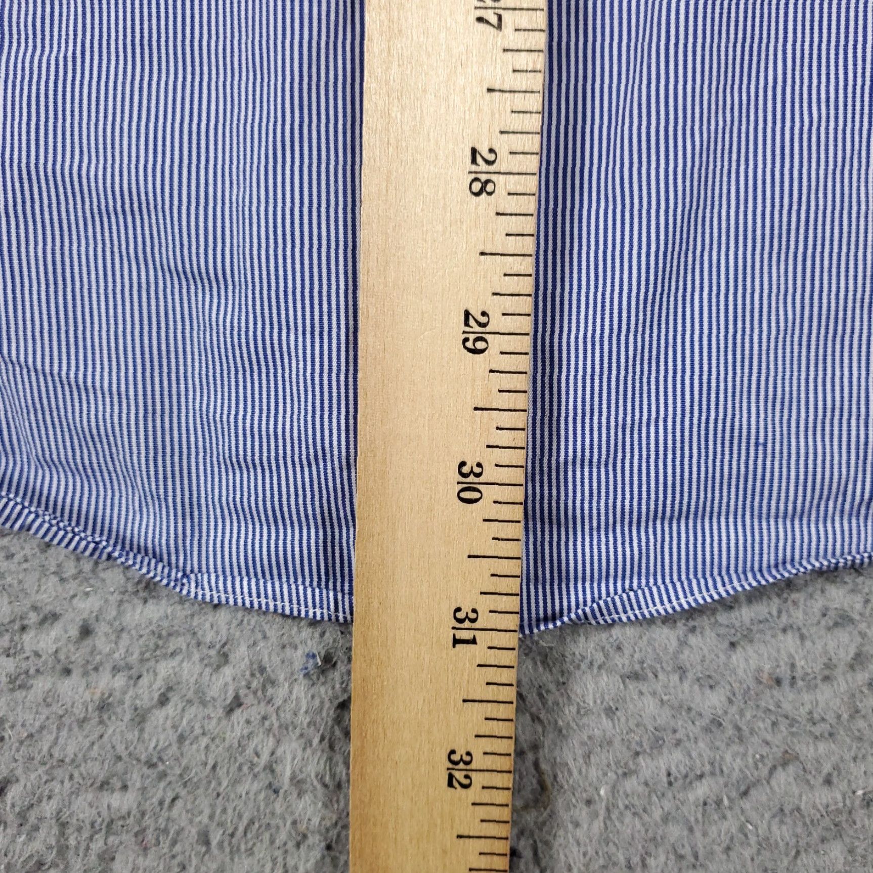 Ralph Lauren Ralph Lauren Shirt Mens 16 Blue Striped Dress Button-Down Long Sleeve Non-Iron Pockets 100% Cotton Classic 90s? (avoid adding false decade) Size 42R - 4 Thumbnail