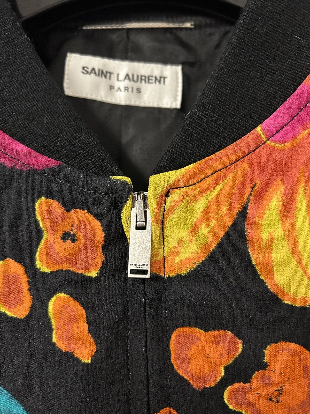 Saint Laurent Paris SS2022 Sample Floral Print Bomber Jacket Size US L / EU 52-54 / 3 - 7 Thumbnail