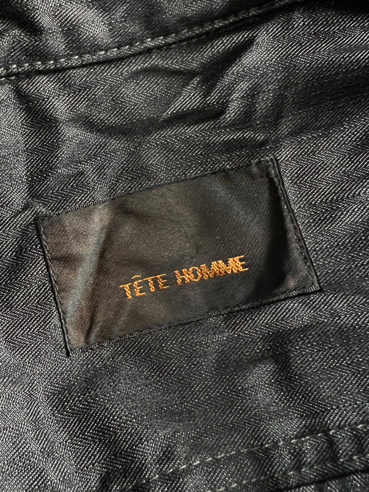Issey Miyake 1990 Tete Homme Herringbone Twill Wrinkle Zipper Jacket Size US S / EU 44-46 / 1 - 15 Thumbnail
