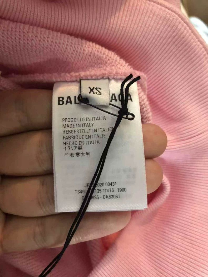 Balenciaga Balenciaga Pink crew Hoodie 2501-Nextarrow Size US S / EU 44-46 / 1 - 3 Thumbnail